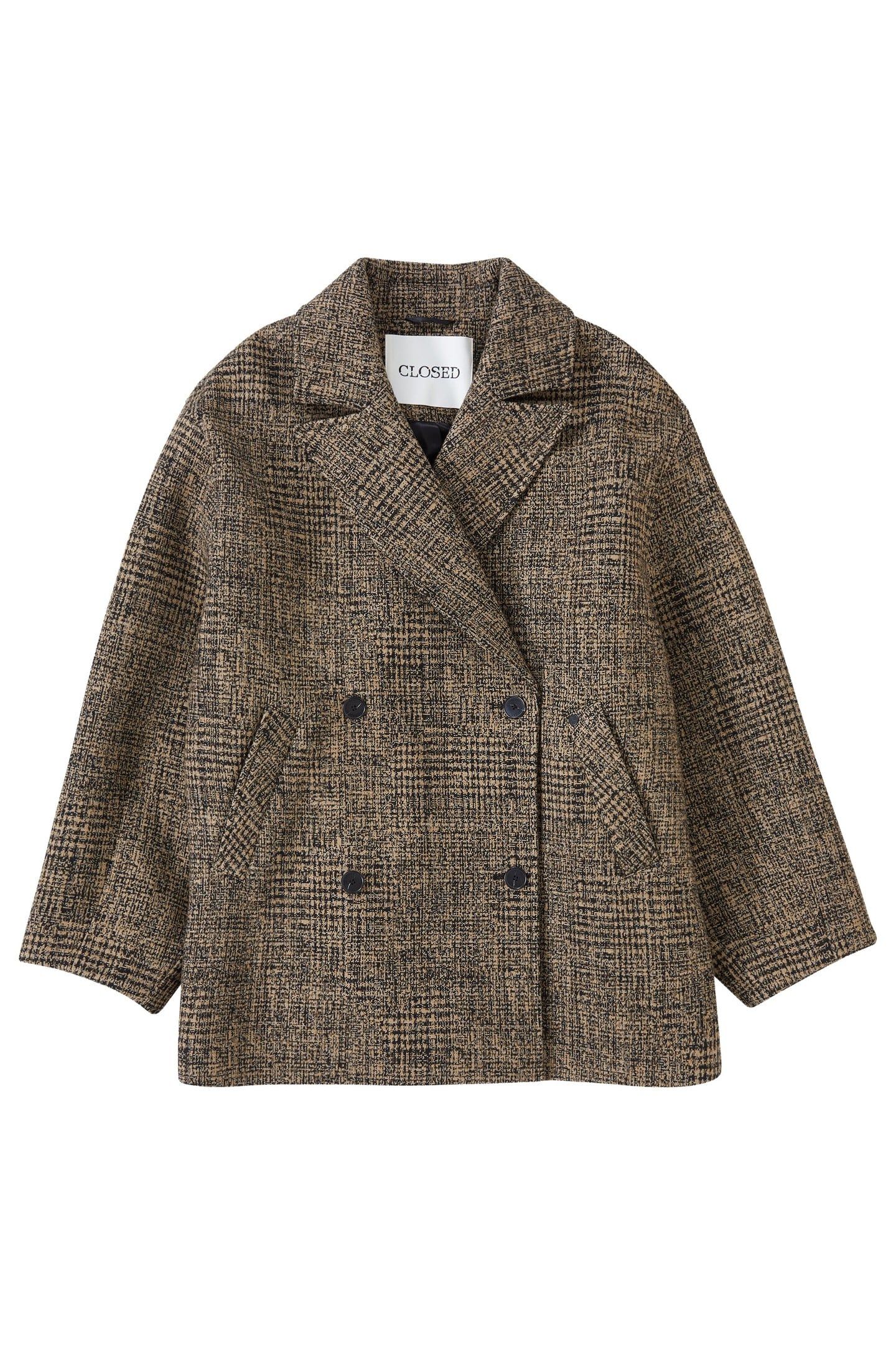 DOUBLE BREASTED COAT JACKET BISCOTTI BROWN 5