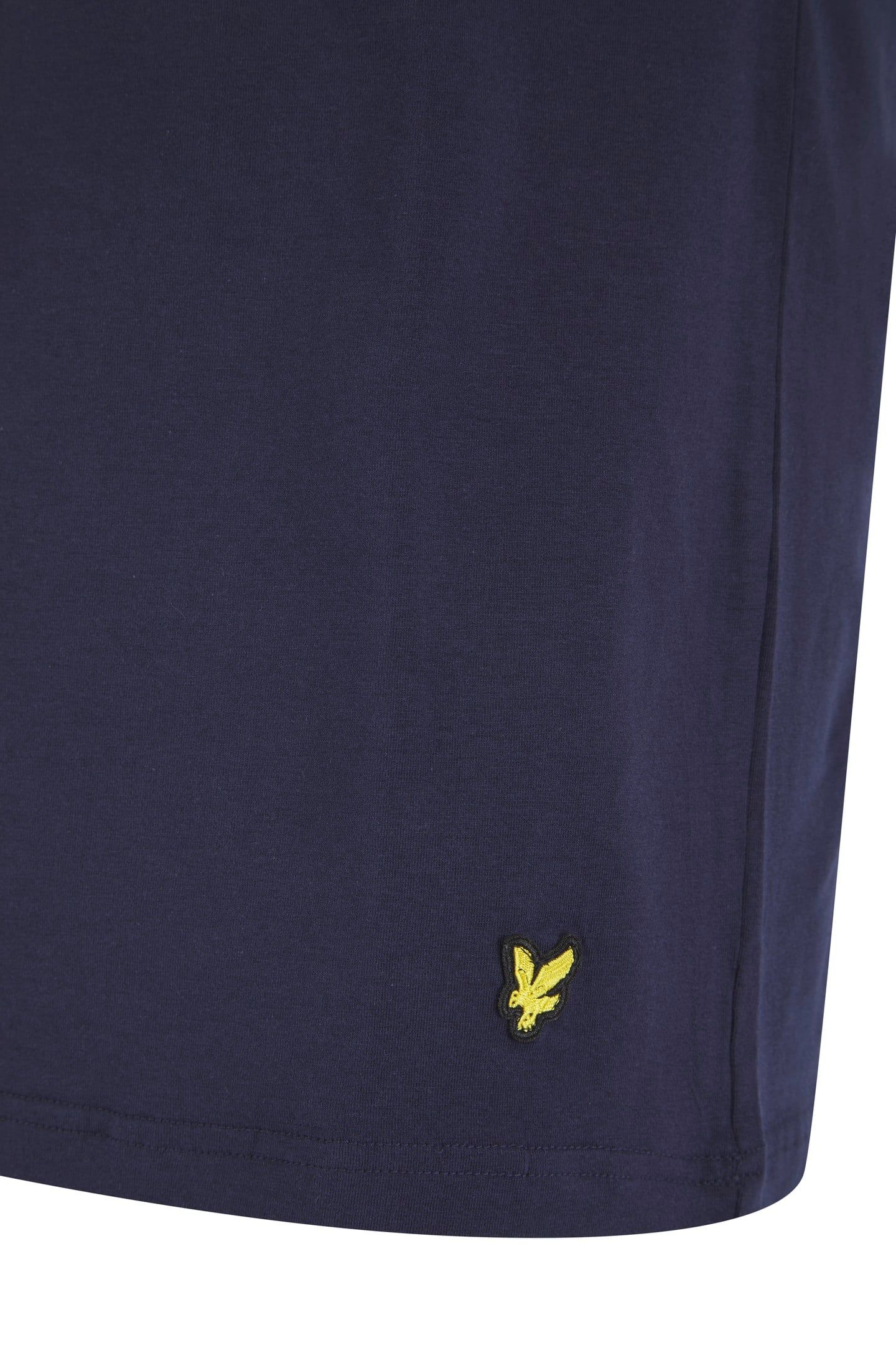 KYLE SHORT SLEEVE TEE AND WOVEN SHORT SLEEP SET PEACOAT/RUNY 5