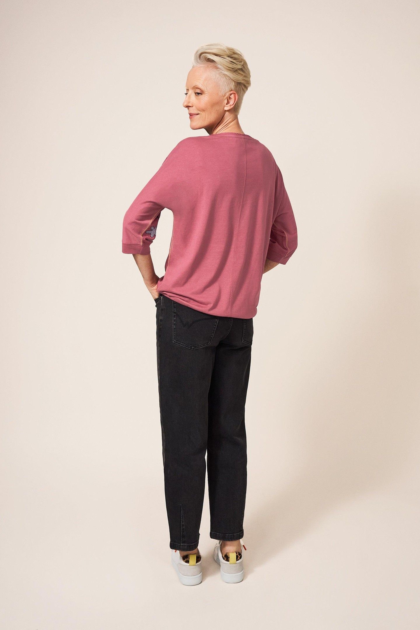 COPENHAGEN TIE HEM TOP PINK MULTI 2