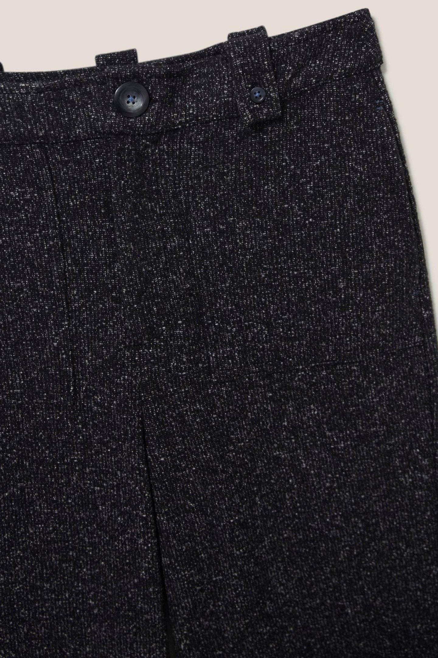 BELLE TWEEDY WIDE LEG TROUSER CHARCOAL GREY 4