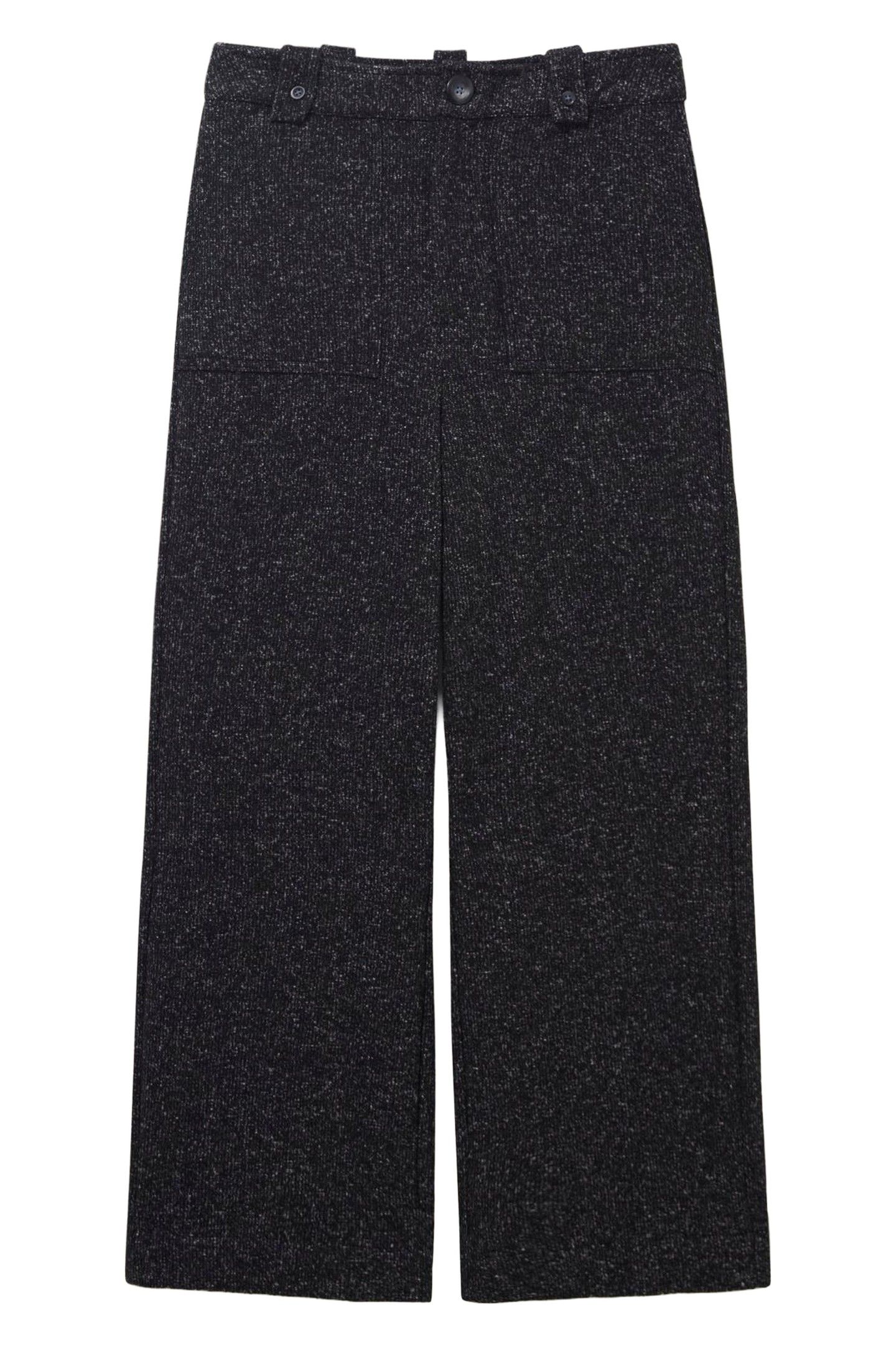 BELLE TWEEDY WIDE LEG TROUSER CHARCOAL GREY 3