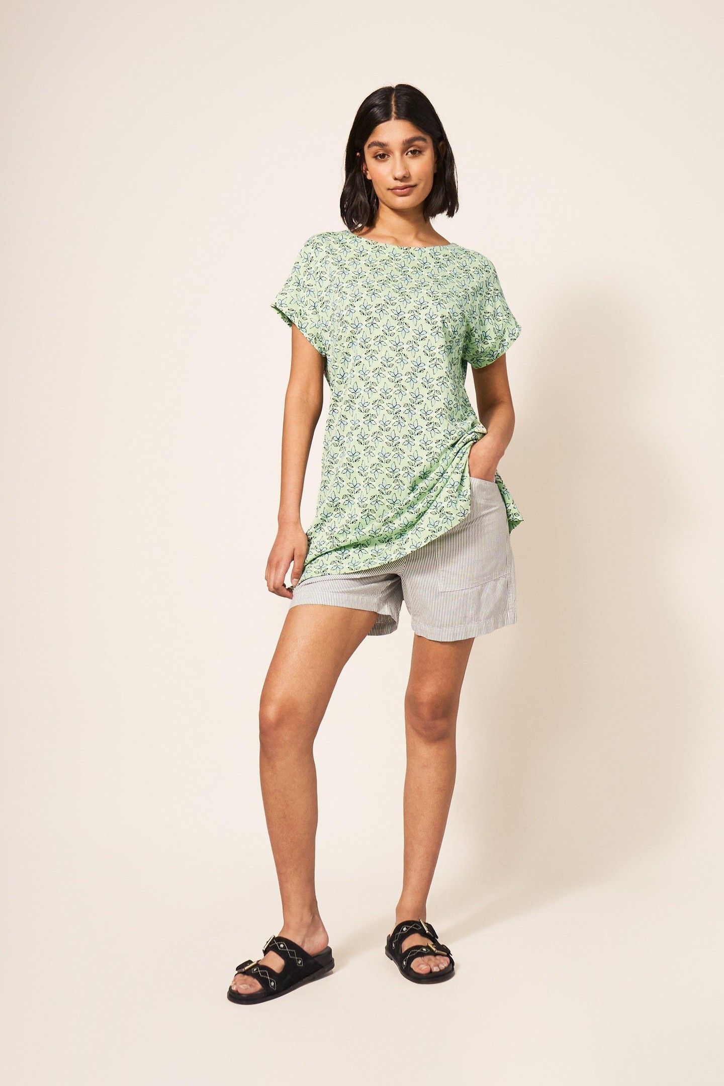 URBAN TUNIC GREEN PRINT 1