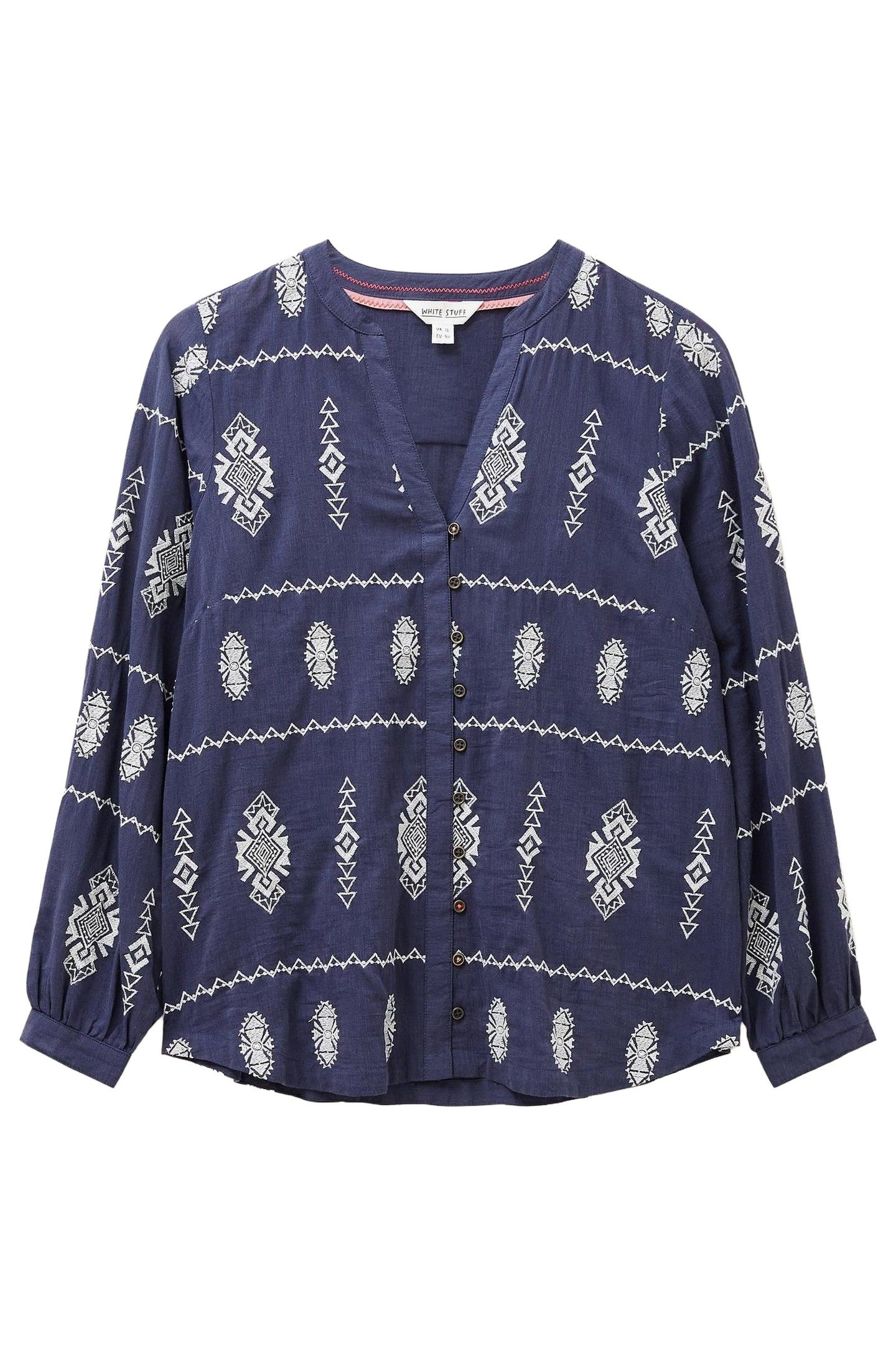KATE EMBROIDERED SHIRT GREY MULTI 2