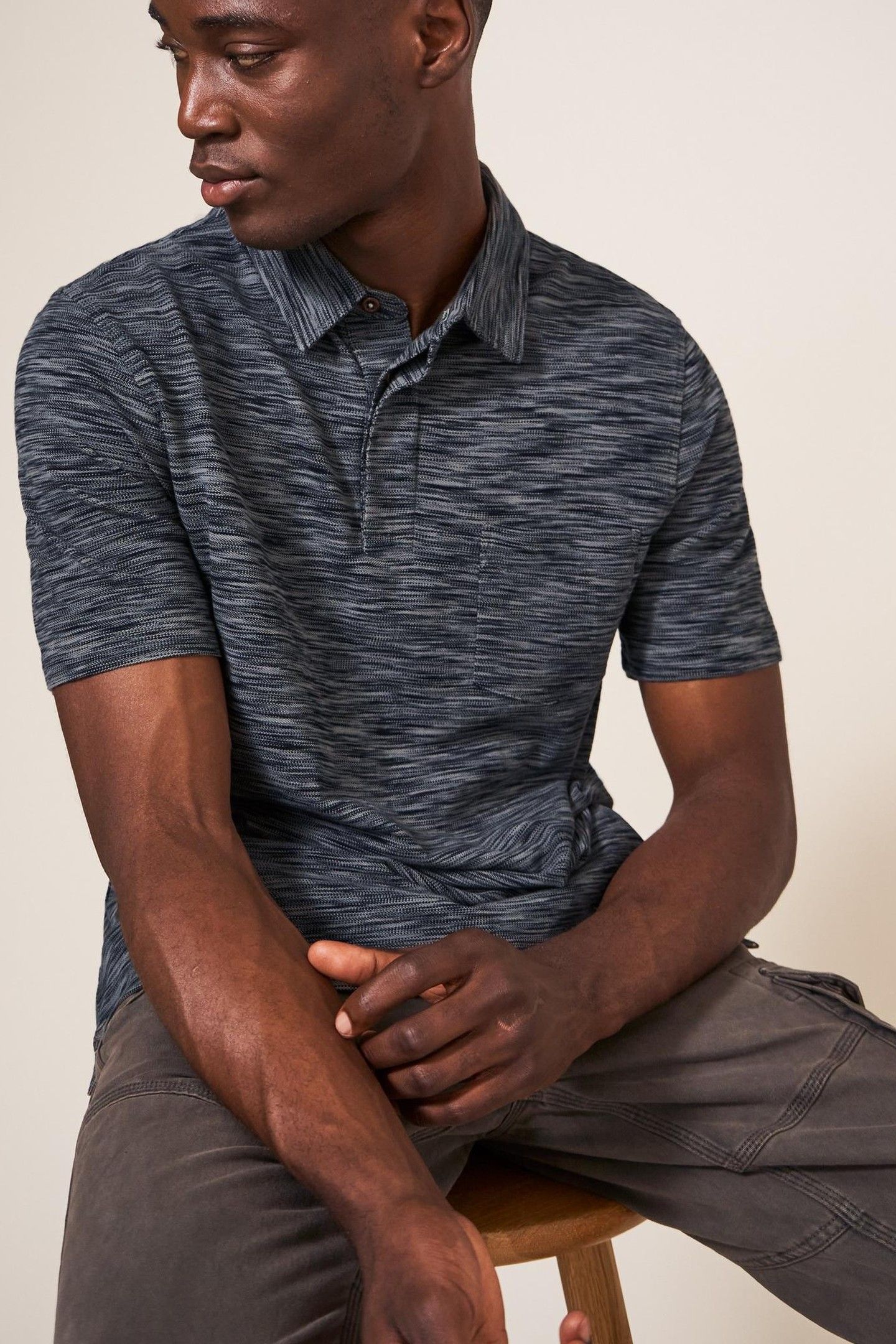 SPACEDYE POLO MID GREY 4