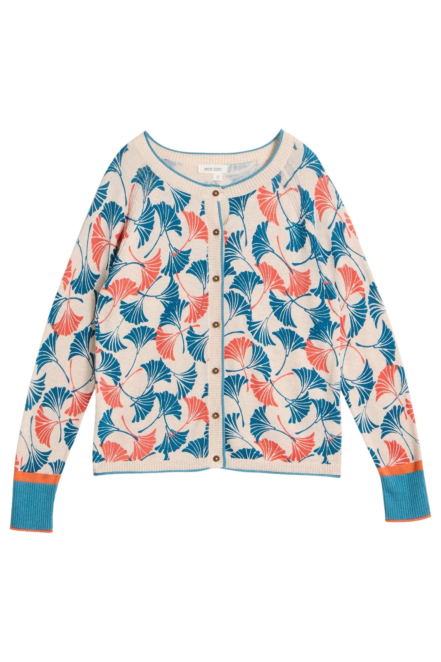 LULU PRINTED CARDI NATURAL PRINT 3