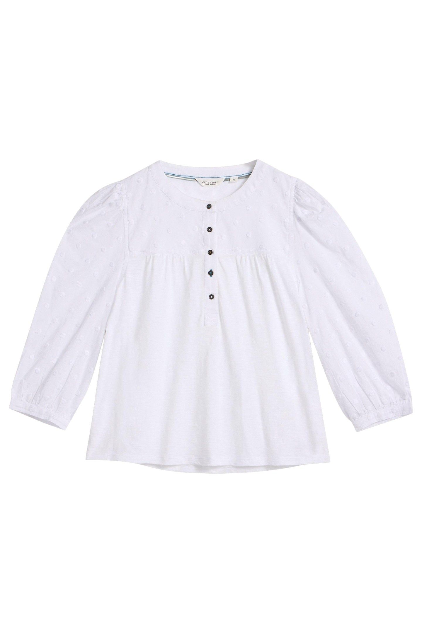 ELISE DOBBY MIX TOP PALE IVORY 3