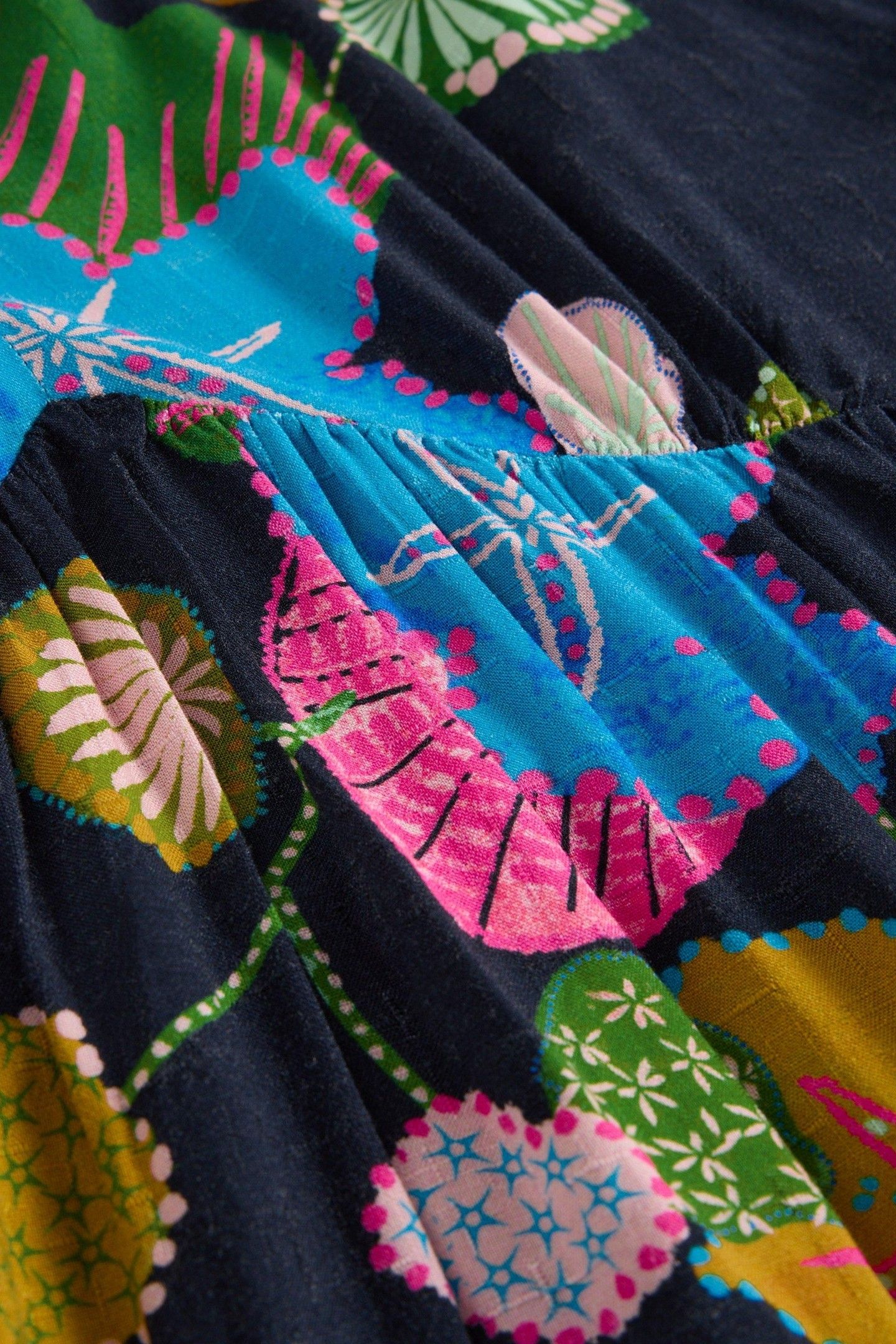 LUCY MIDI DRESS NAVY MULTI 4