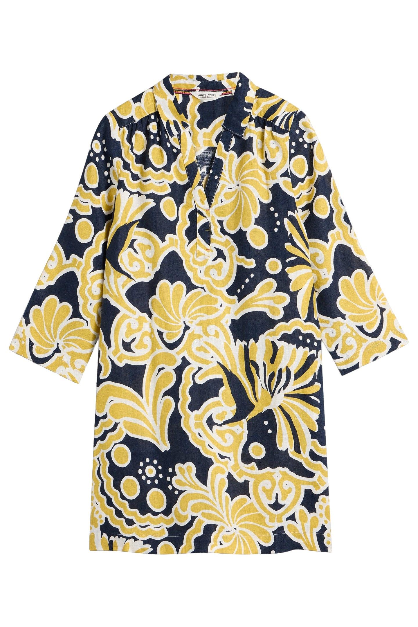 BLAKE LINEN TUNIC YELLOW PRINT 3