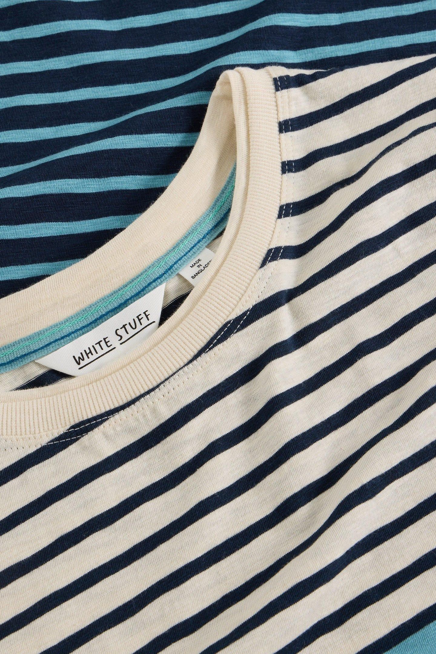 CLARA STRIPE SS TEE BLUE MULTI 4