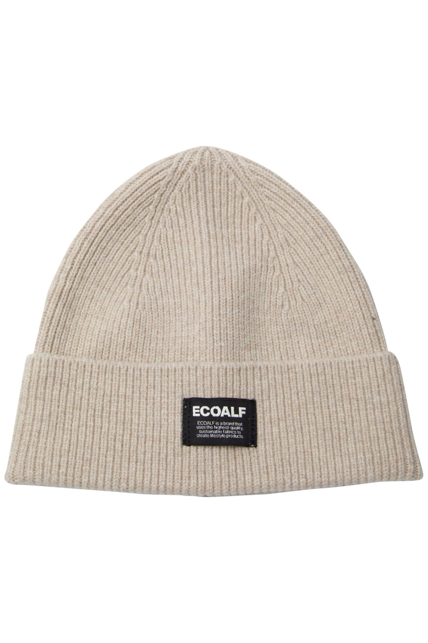 WOOLALF KIDS BEANIE TAUPE MELANGE 1