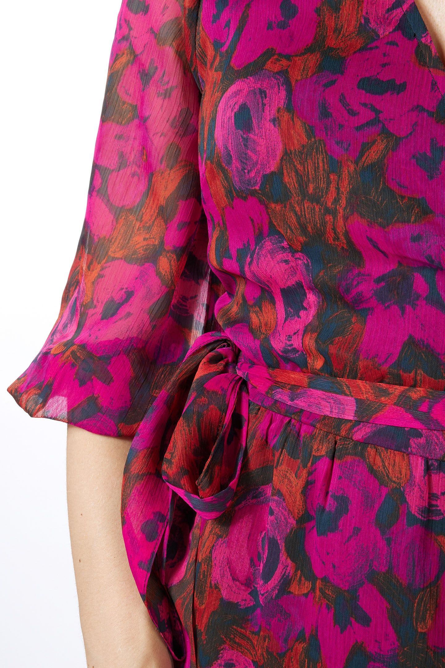 DRESS LONG WRAP OVER FLORAL WILDING PRINT 8