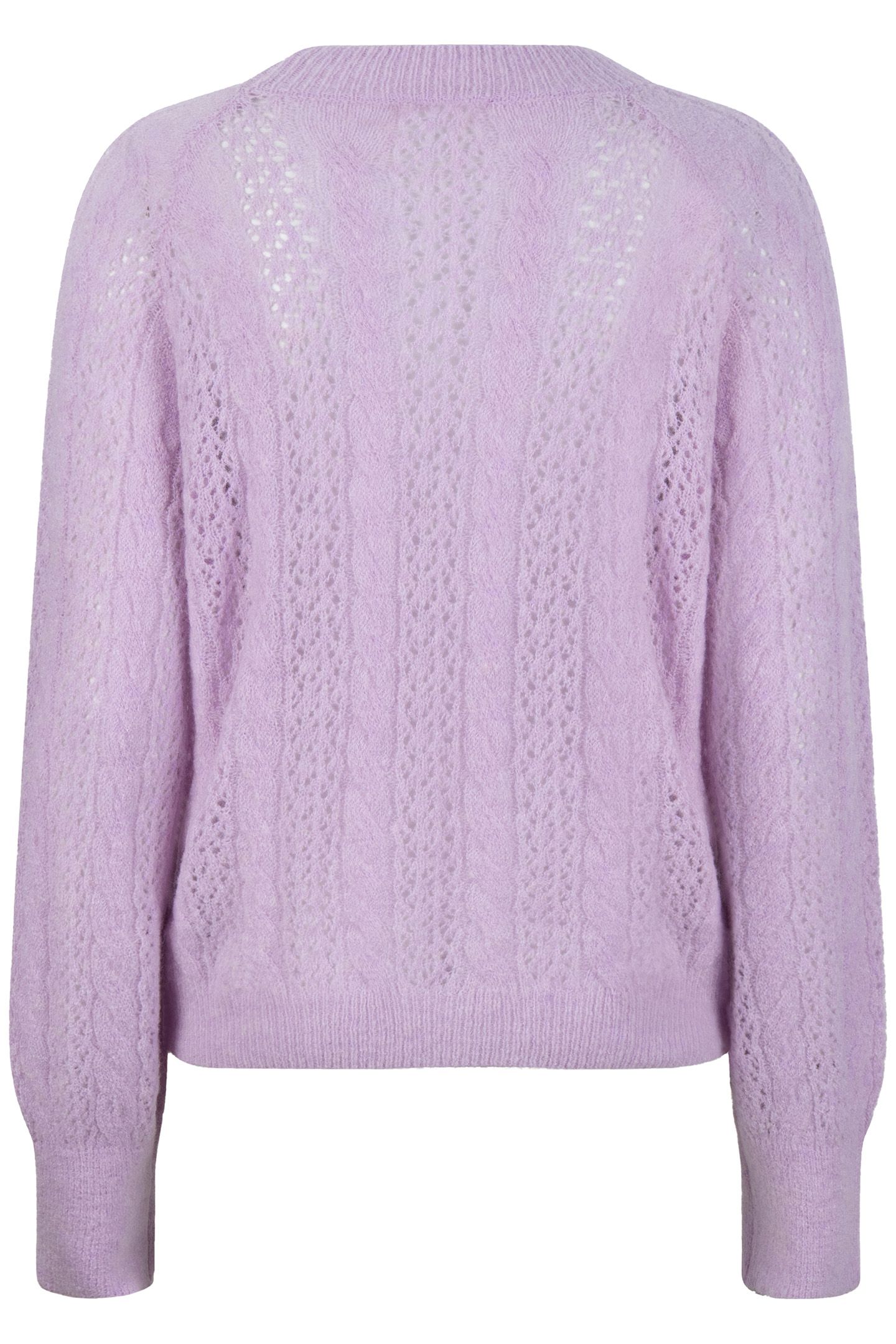 SWEATER CABLE AJOUR LILAC 6