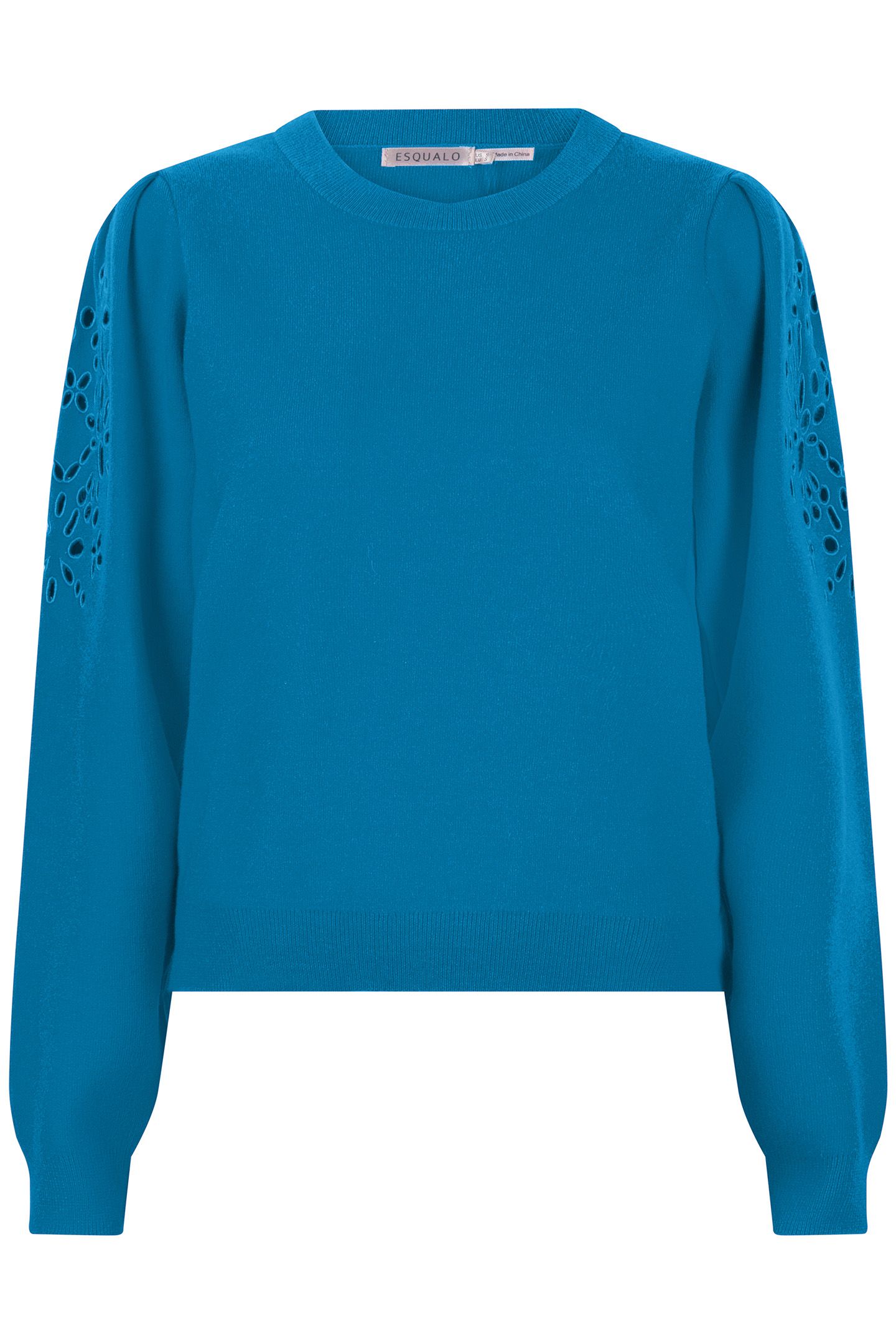SWEATER EMBROIDERY ANGLAISE PETROL 3