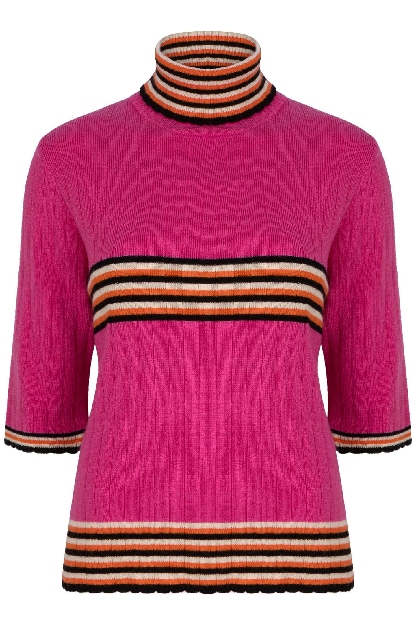 TOP COL SCALLOPED EDGES FUCHSIA 5