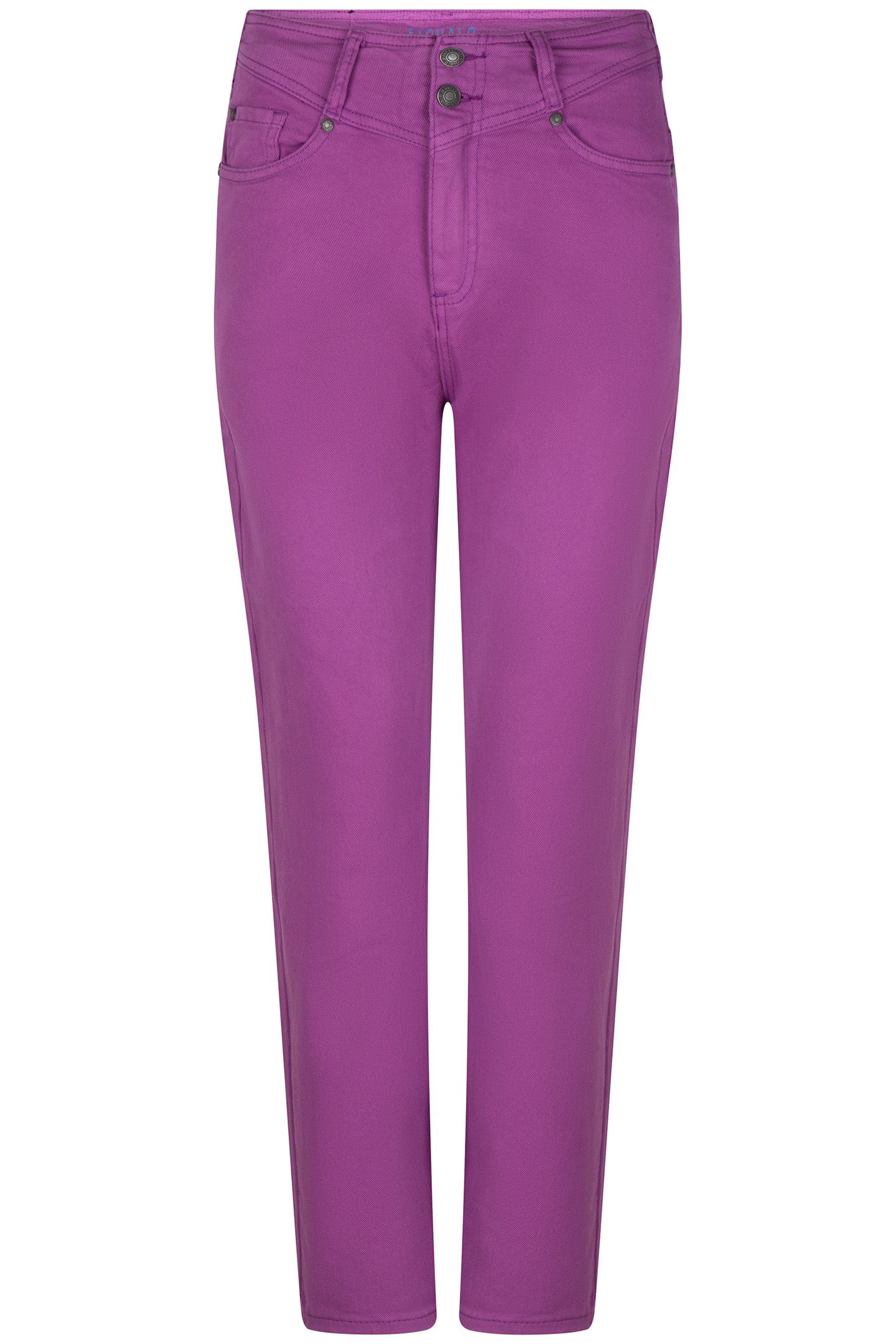 TROUSERS COLORED DENIM STRAIGHT FIT VIOLET 3