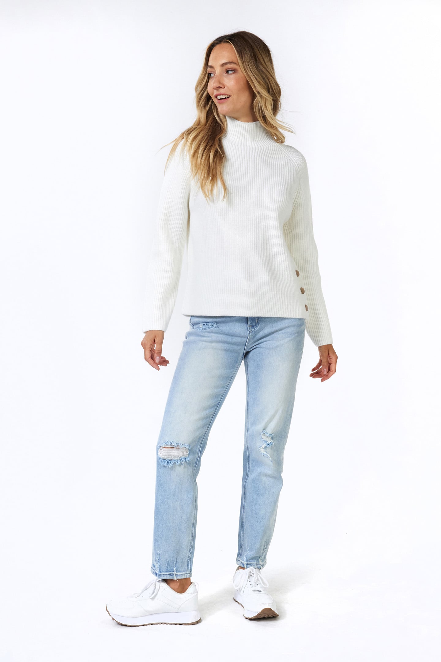 SWEATER RAGLAN SNAP BUTTON OFF WHITE 2