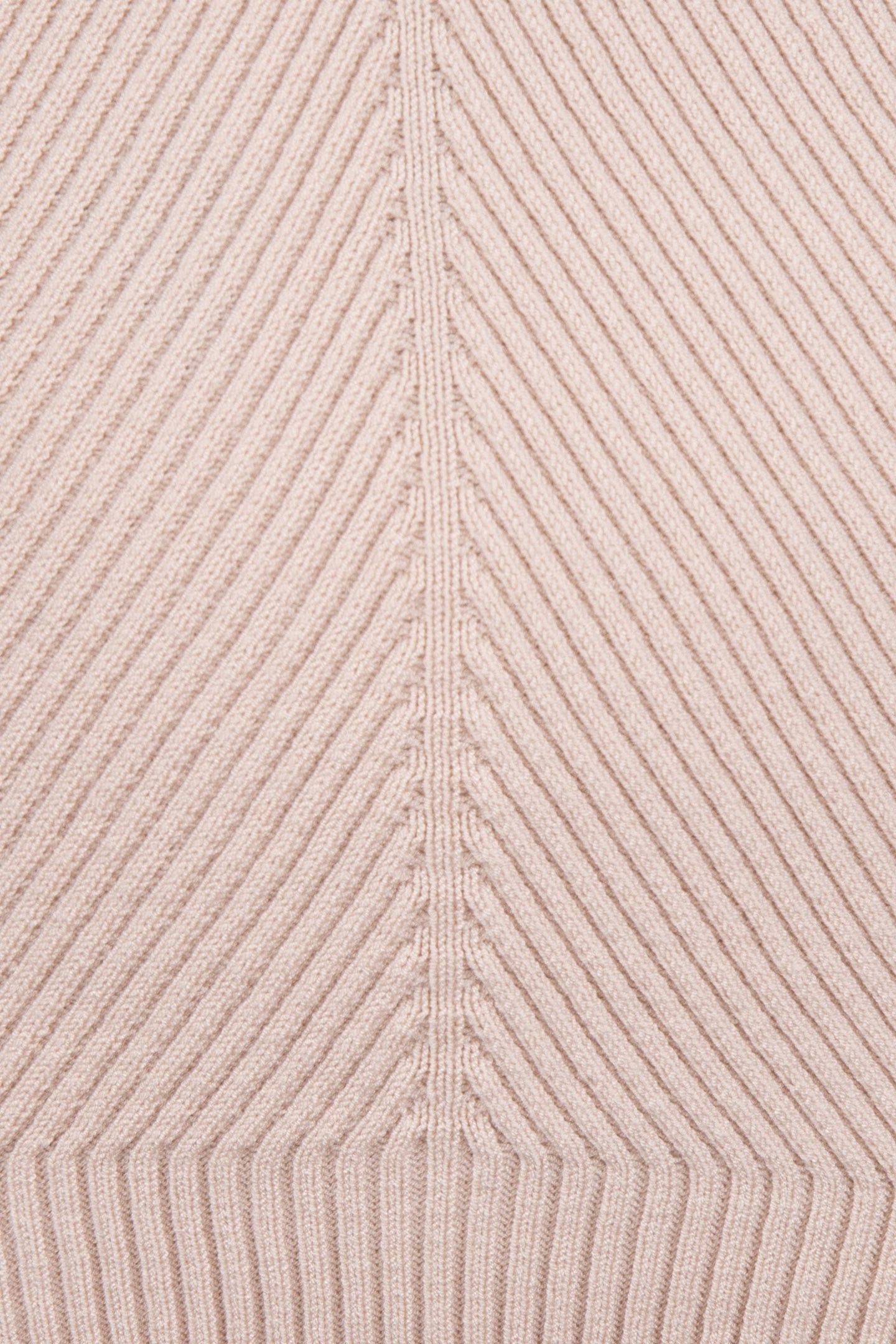 SWEATER DEEP ROUND NECK RIB LIGHT SAND 5