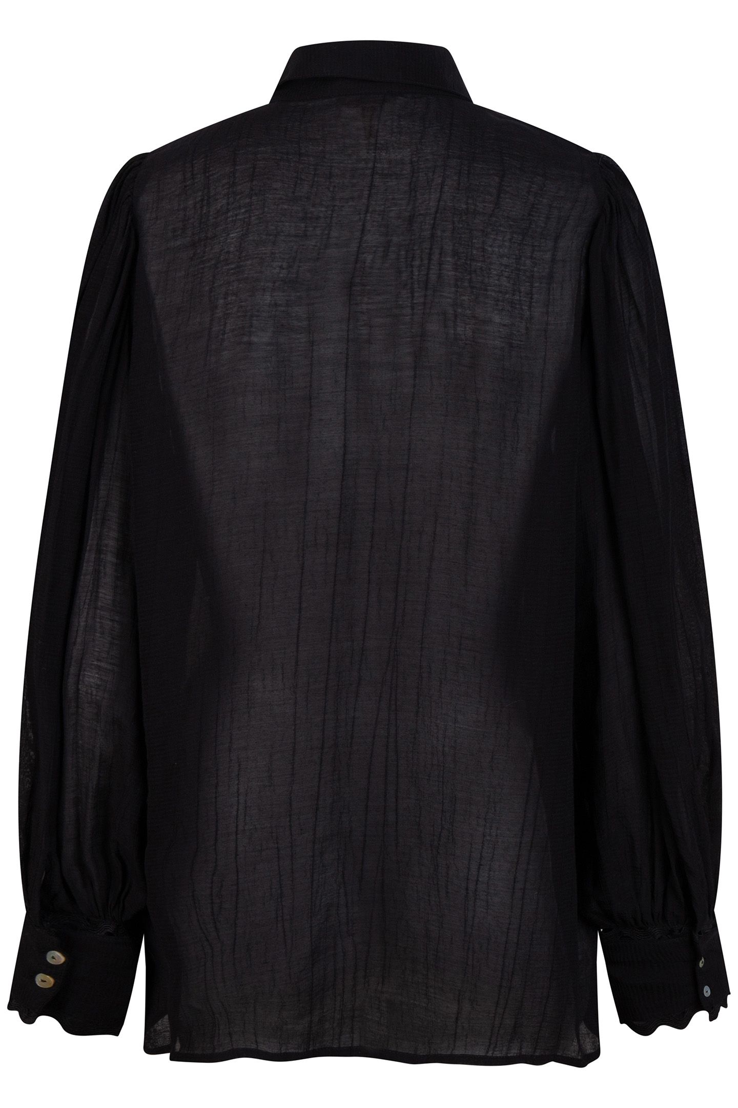 BLOUSE PUFF SLVE BLACK 8