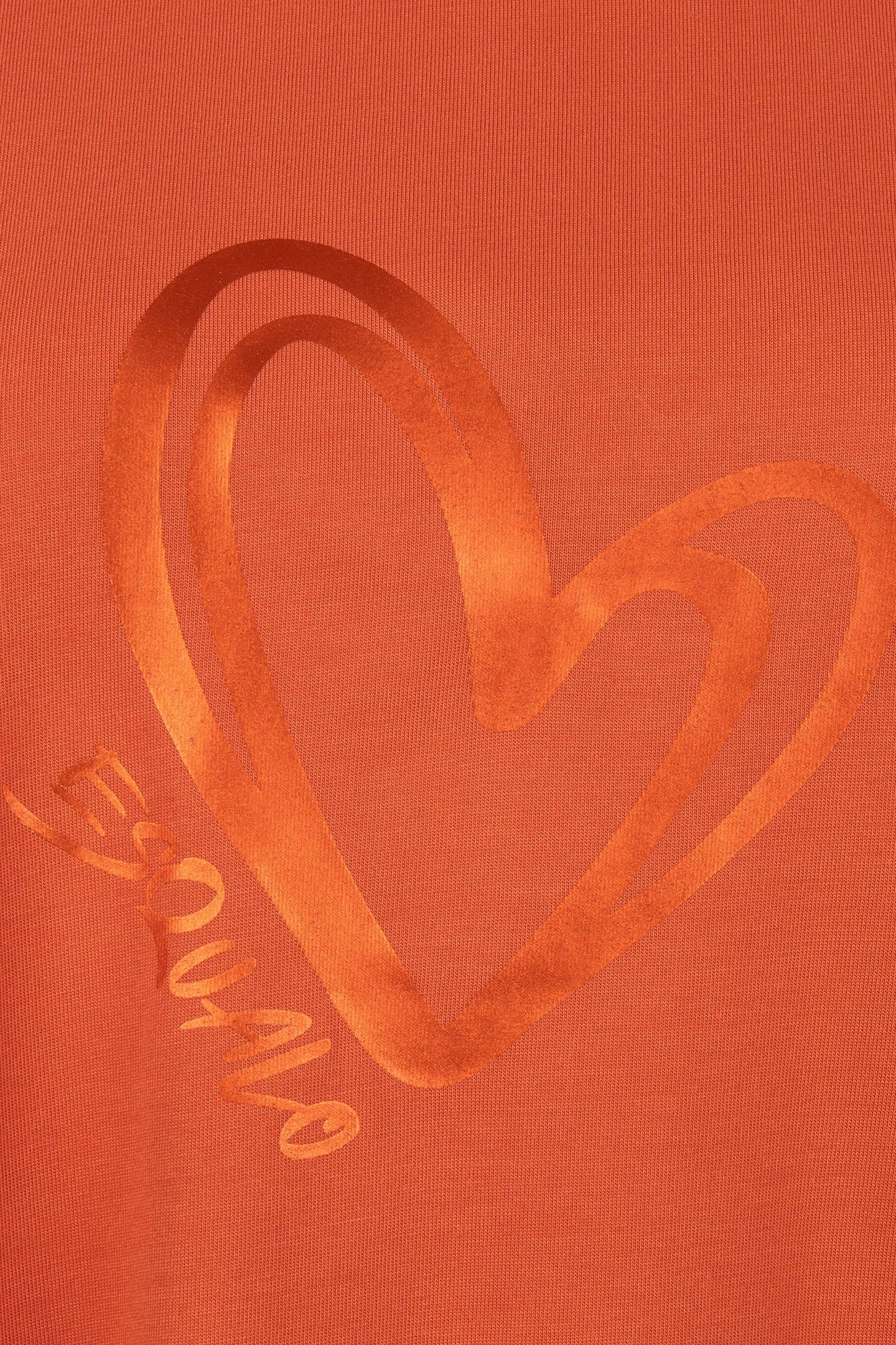 T-SHIRT MODAL TURN UP SLEEVE RUST 8