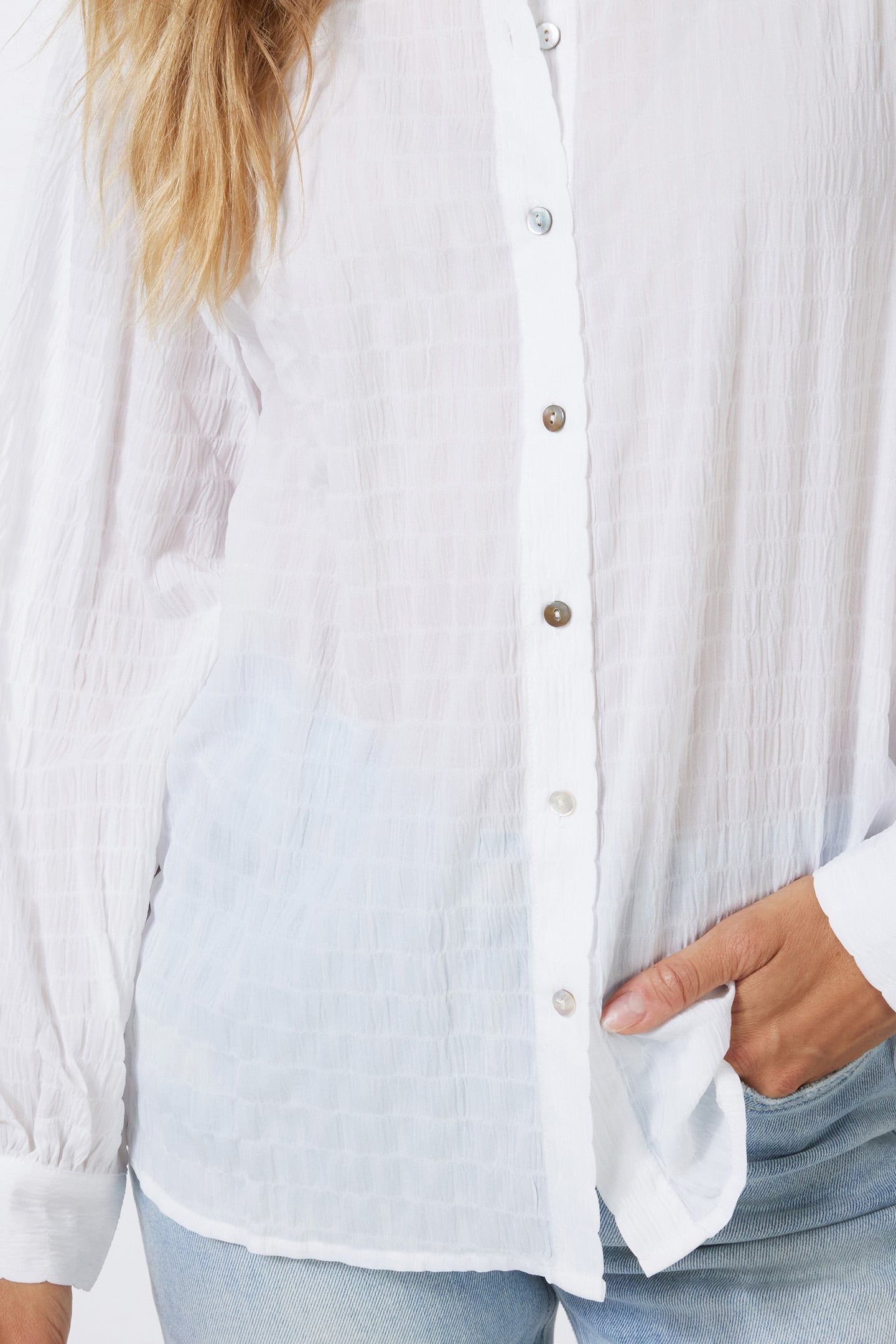 BLOUSE STRUCTURE FABRIC OFF WHITE 7