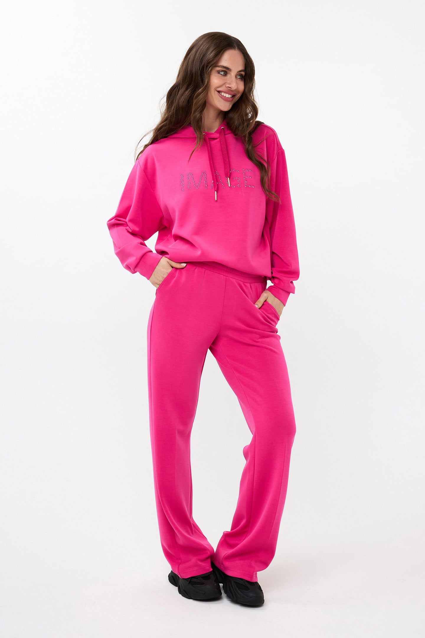 TROUSERS FLAIR MODAL CERISE PINK 2