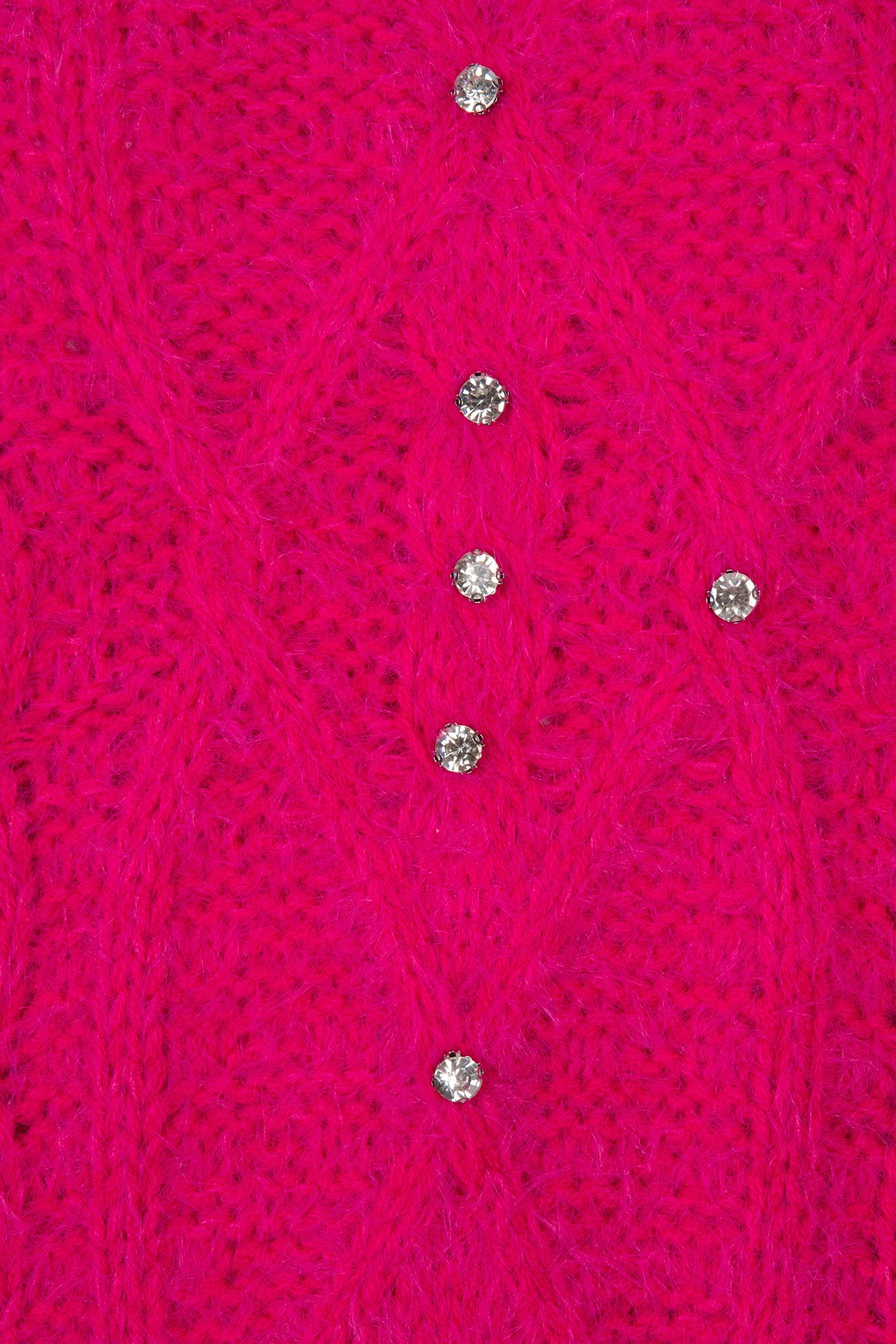 SWEATER CABLE STONES CERISE PINK 7
