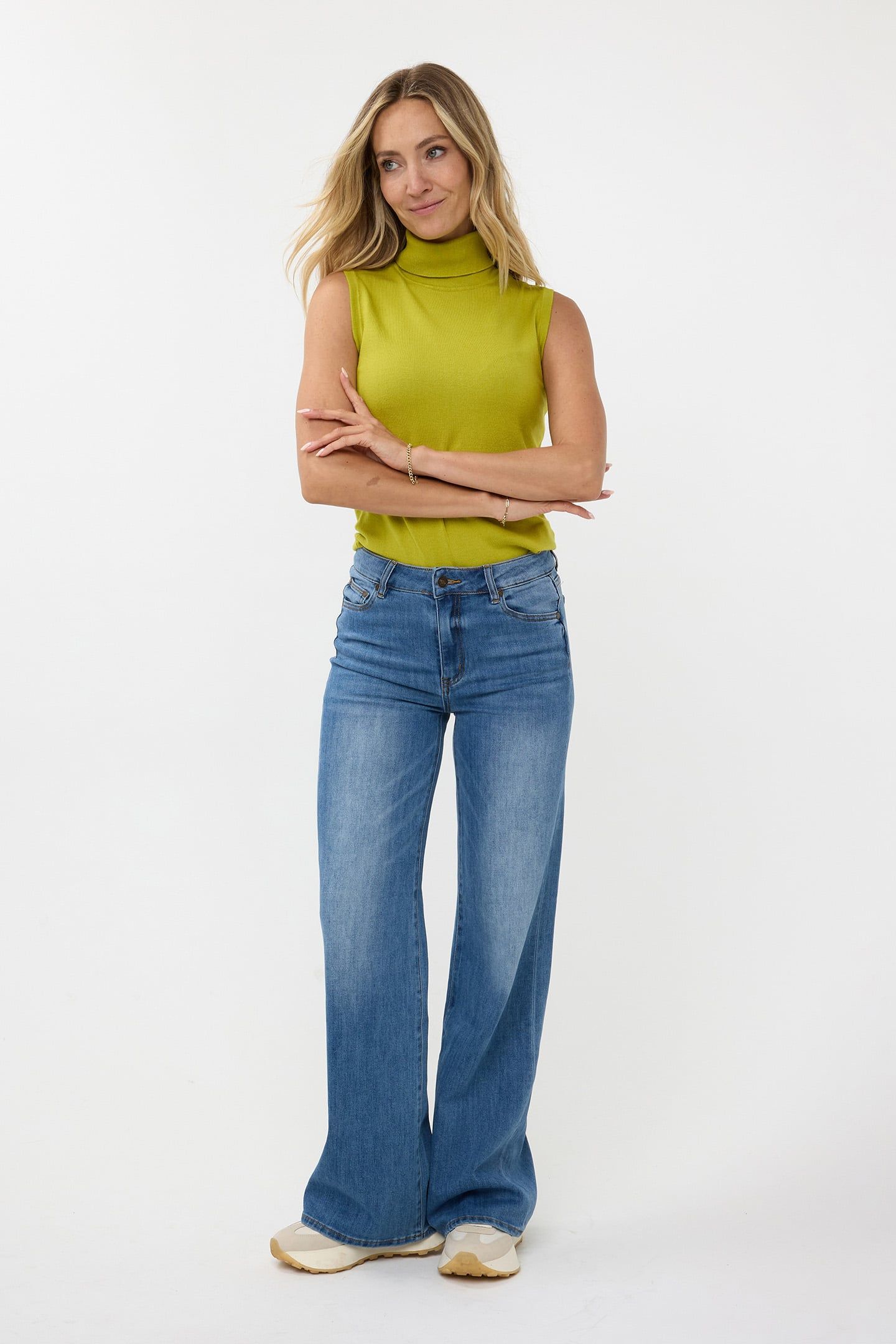 SWEATER SLV/LSS COL BASIC KNIT MATCHA GREEN 3