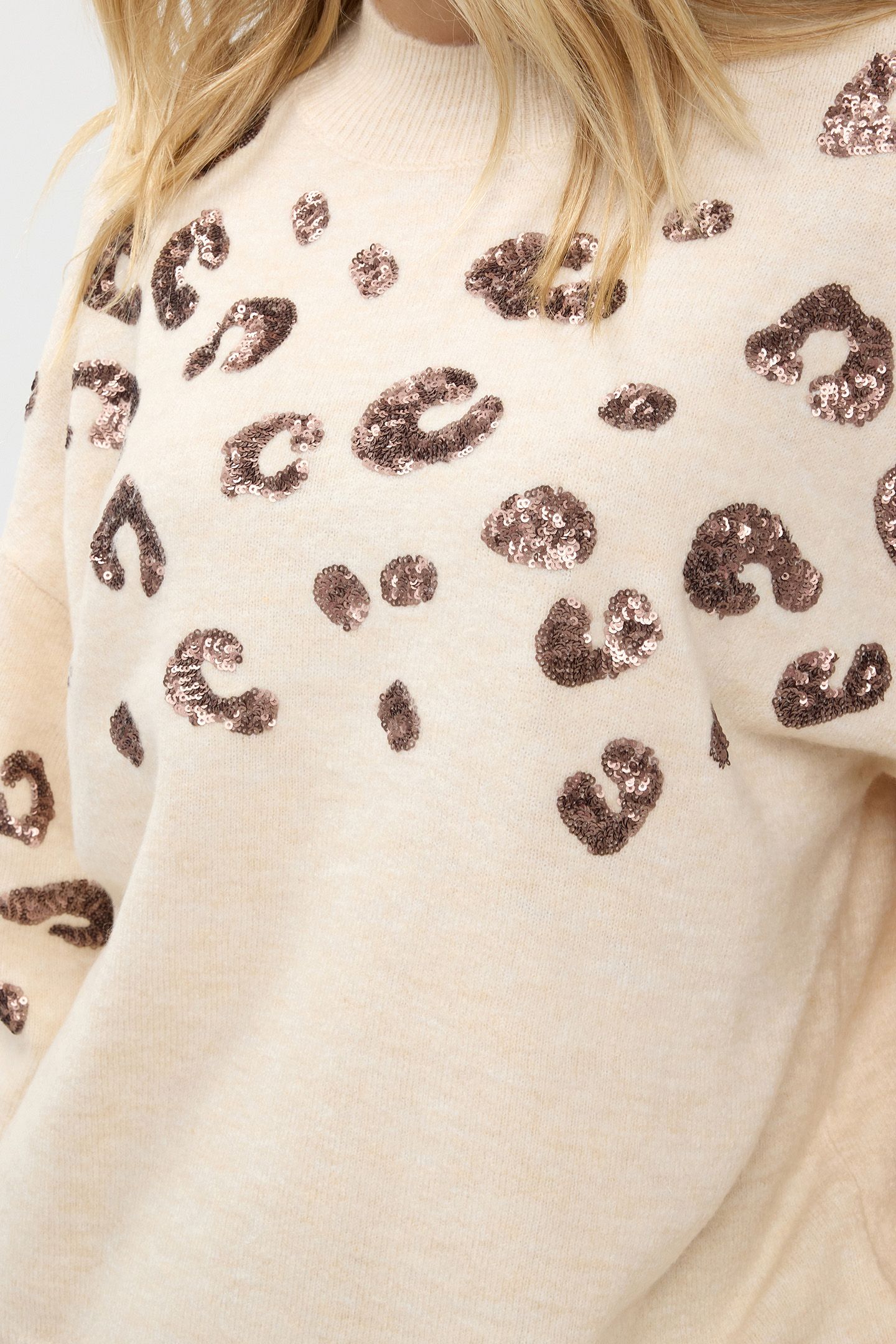 SWEATER ANIMAL SEQUINS BEIGE 6
