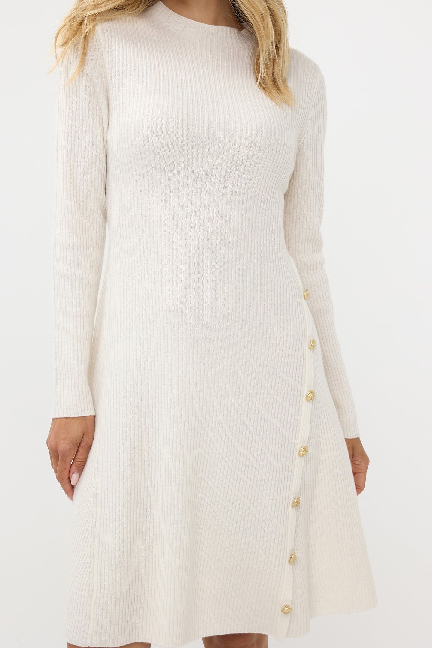 DRESS RIB BUTTONS OFF WHITE 3