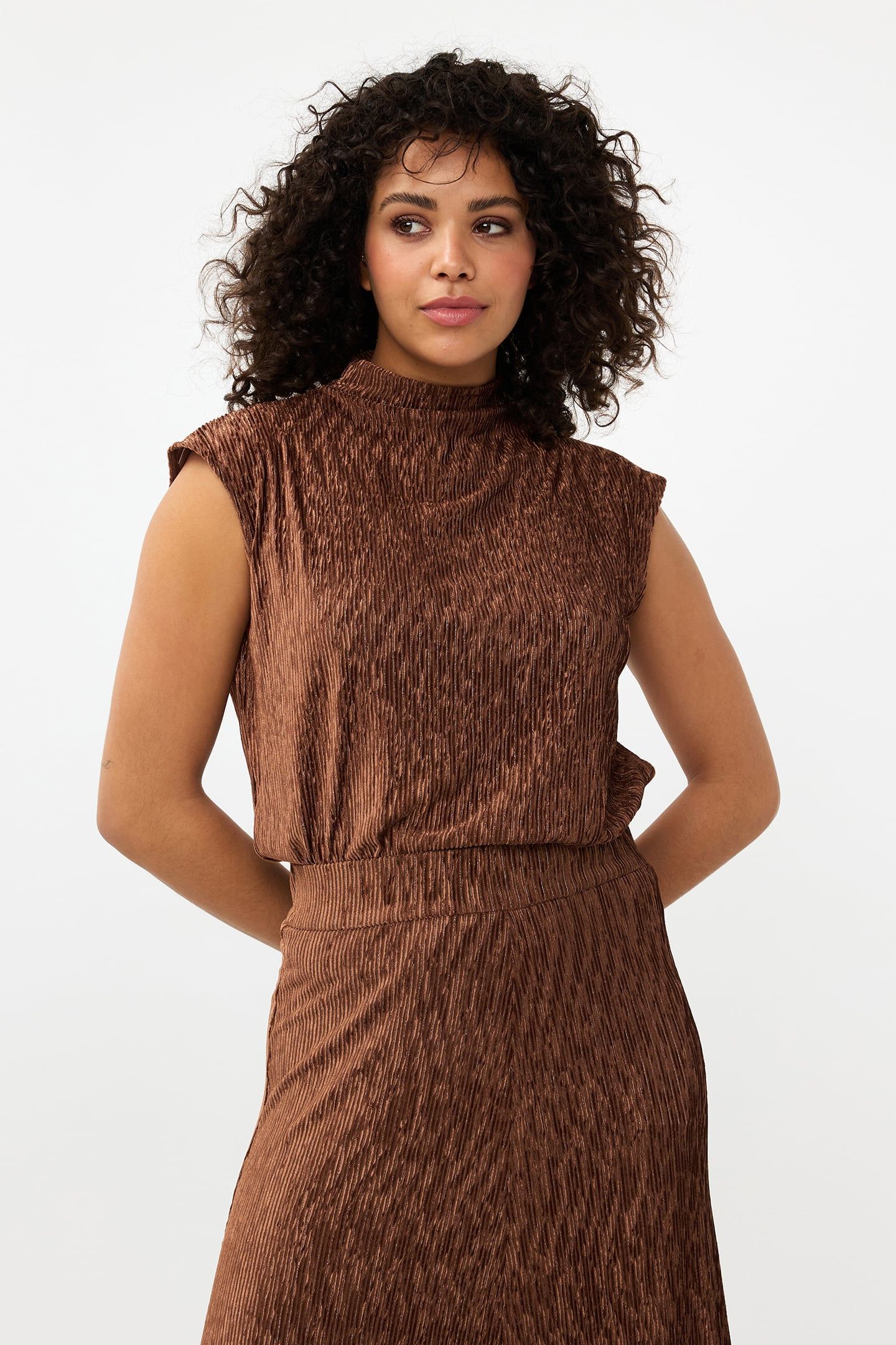 TOP CRINKLE VELVET BRANDY 1