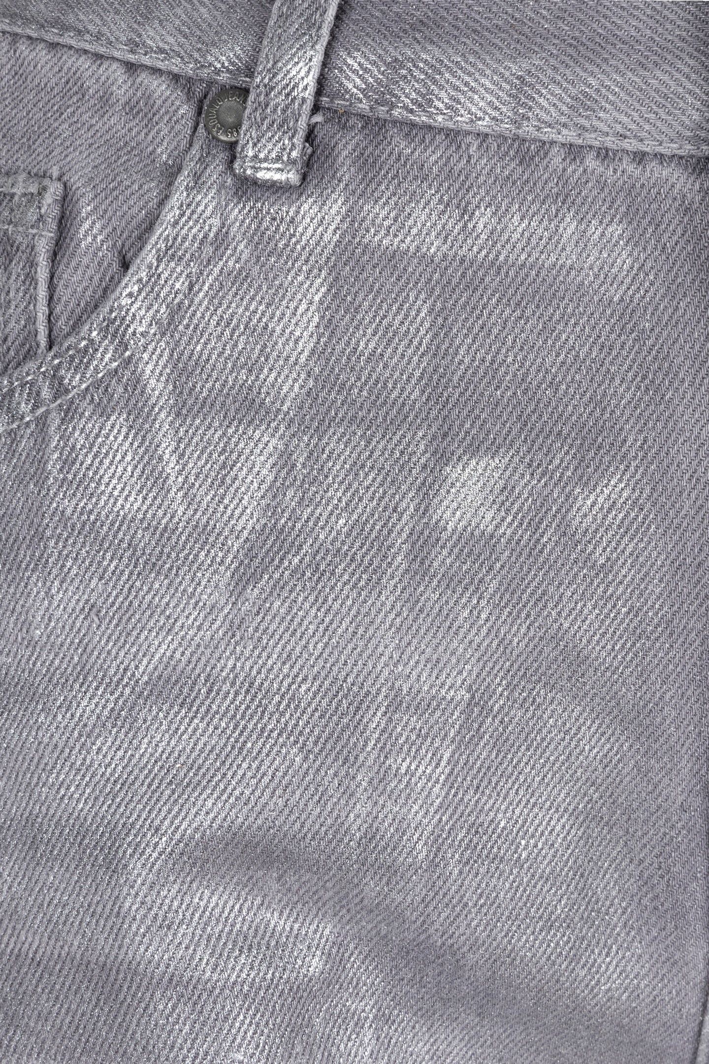 TROUSERS JEANS METALLIC COATED DARK GREY 7
