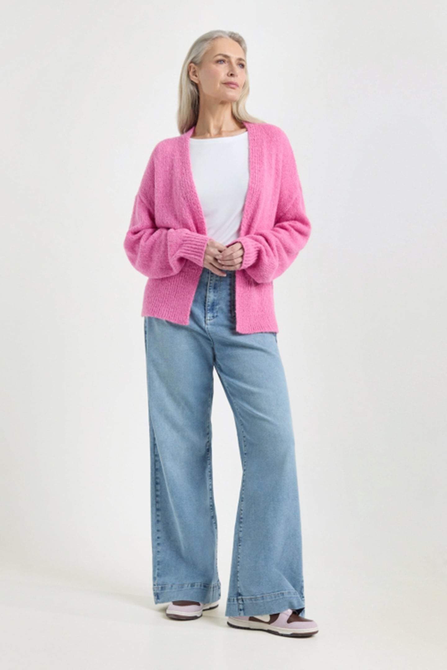 JULIAN CARDIGAN FUCHSIA 2