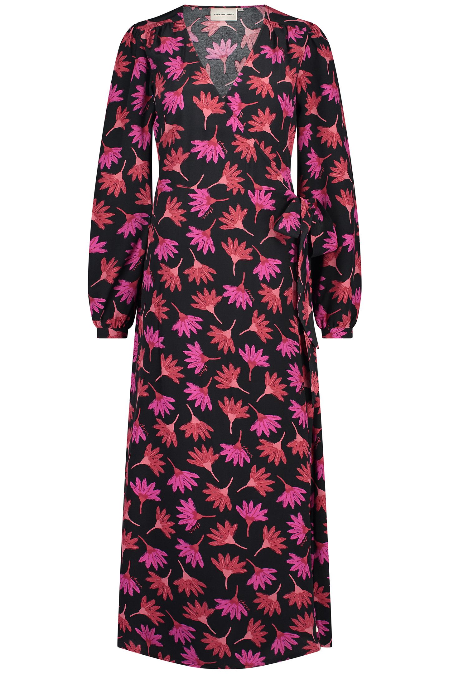 NIA DRESS BLACK/CERISE RED 3