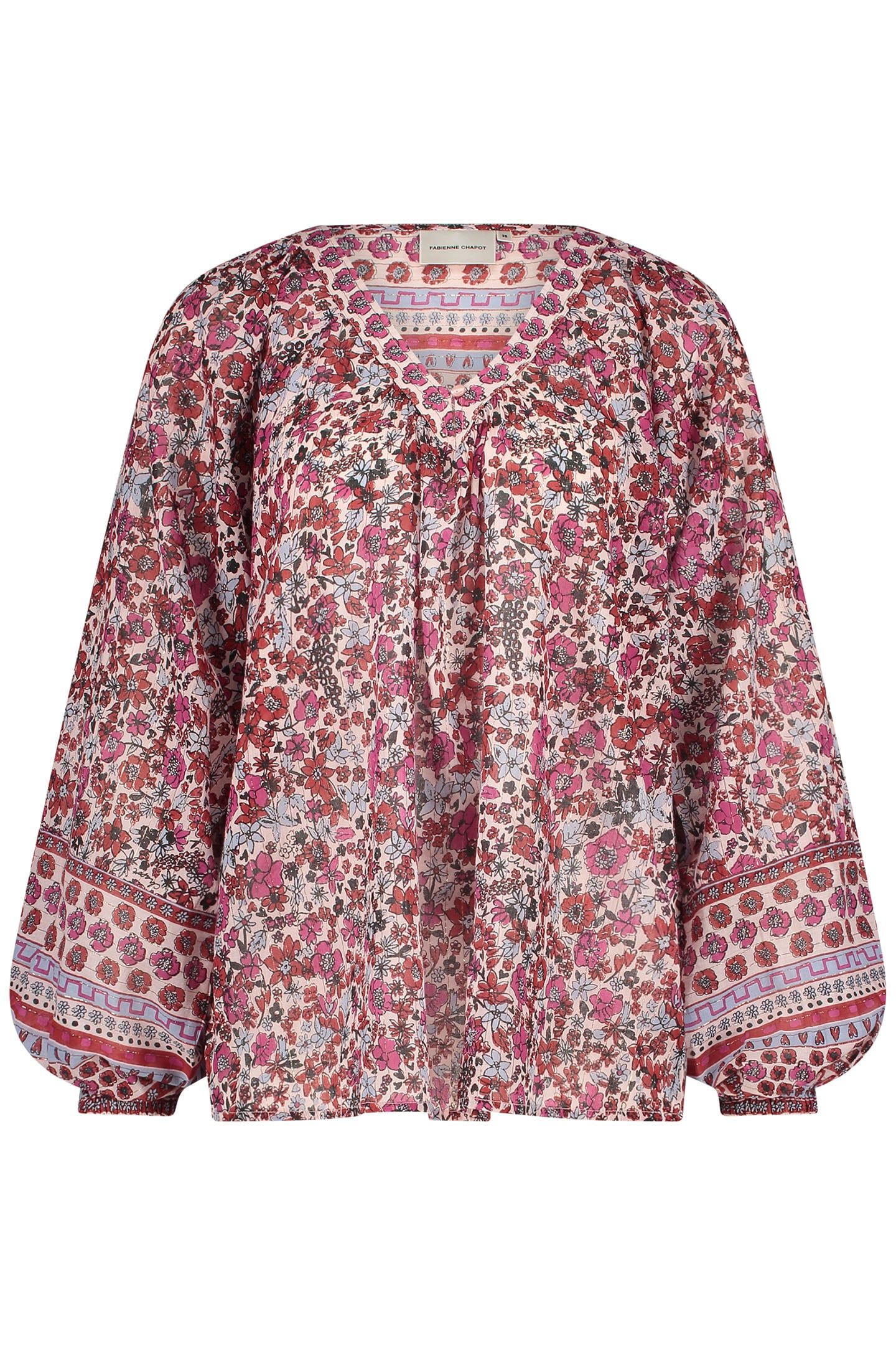 ANAN TOP CERISE RED/POWDER BL 4