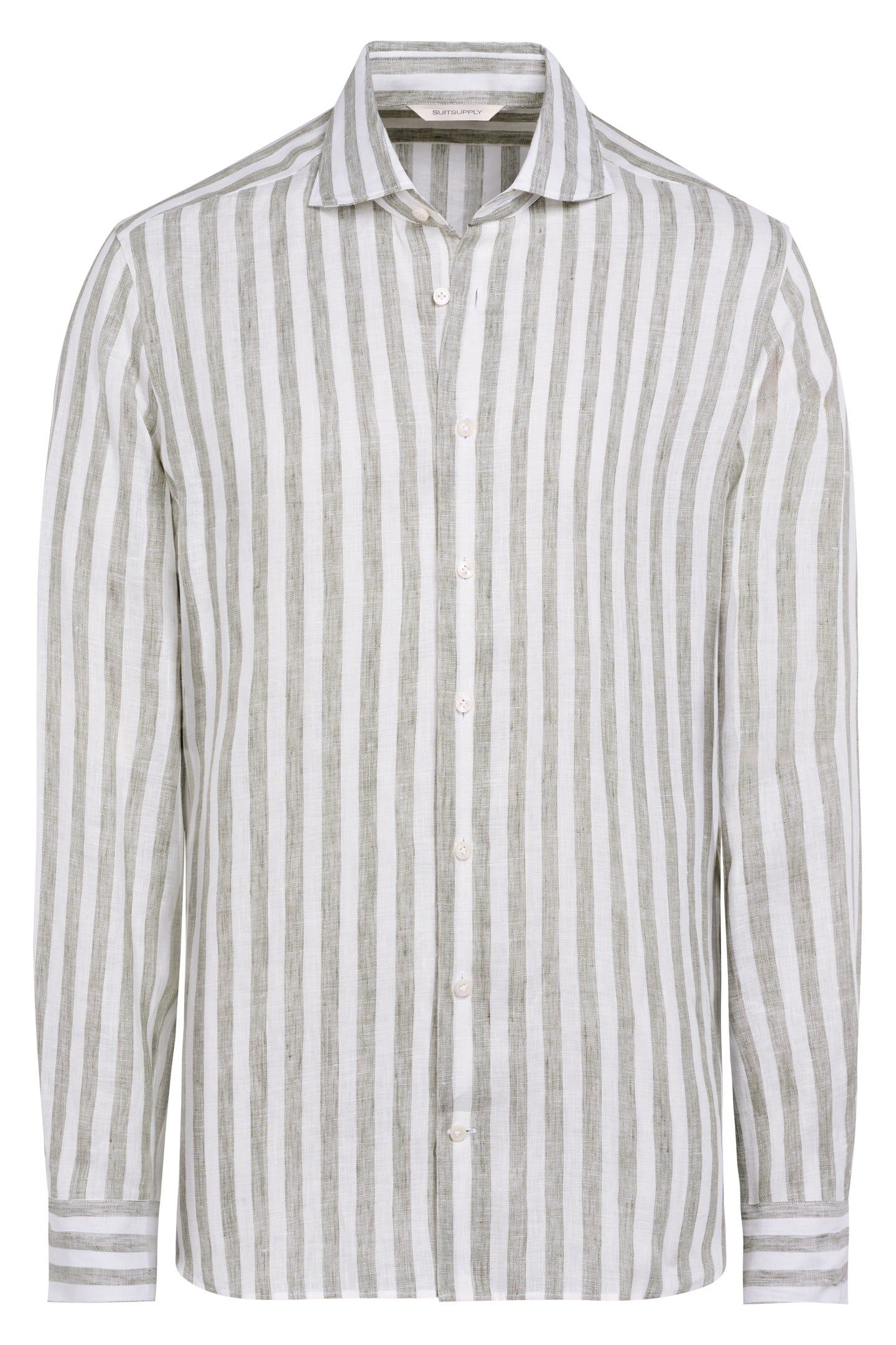 PURE LINEN GREEN STRIPE LIGHT GREEN 5