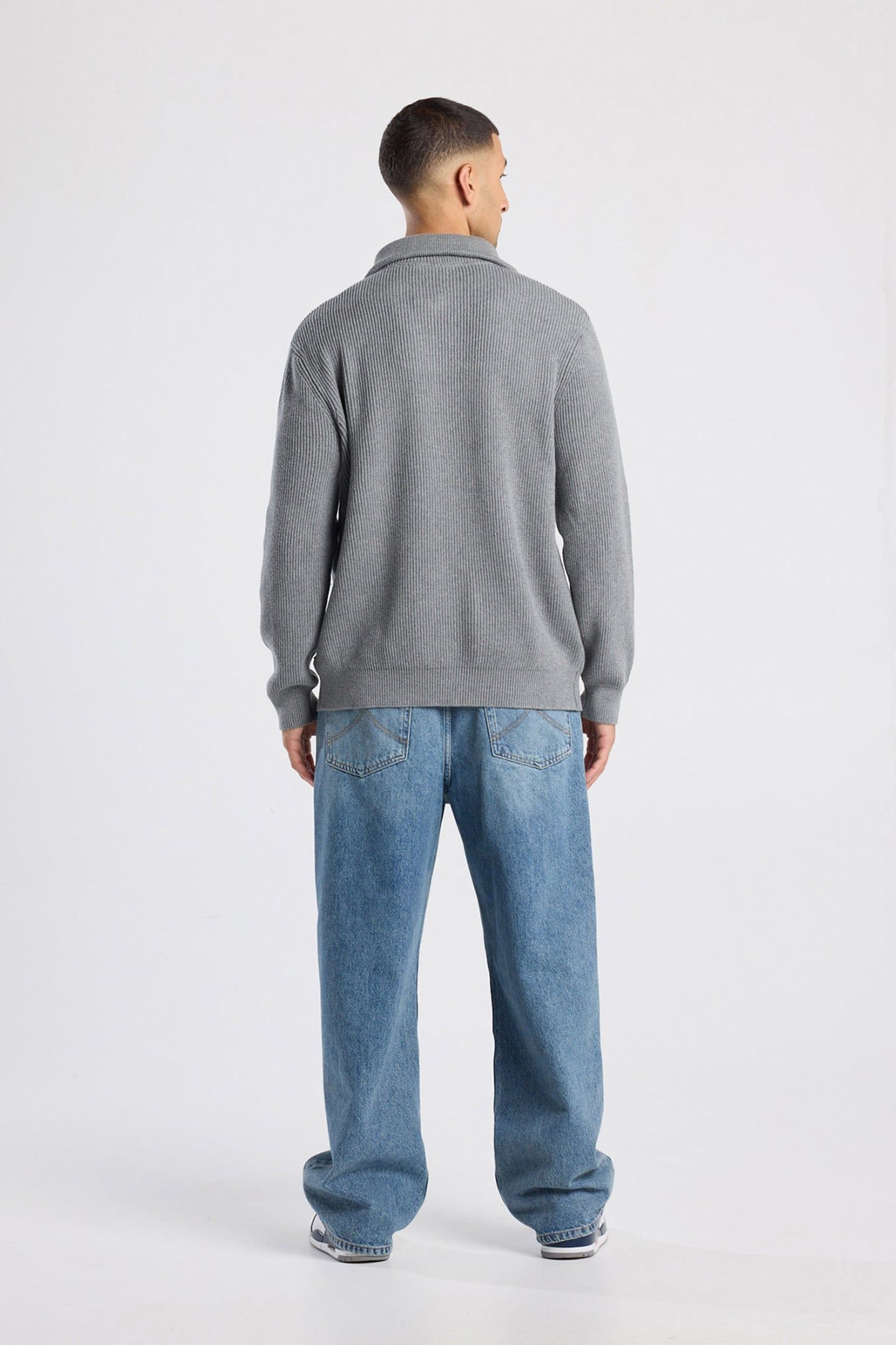 KENT HALFZIP DARK GREY MELANGE 2