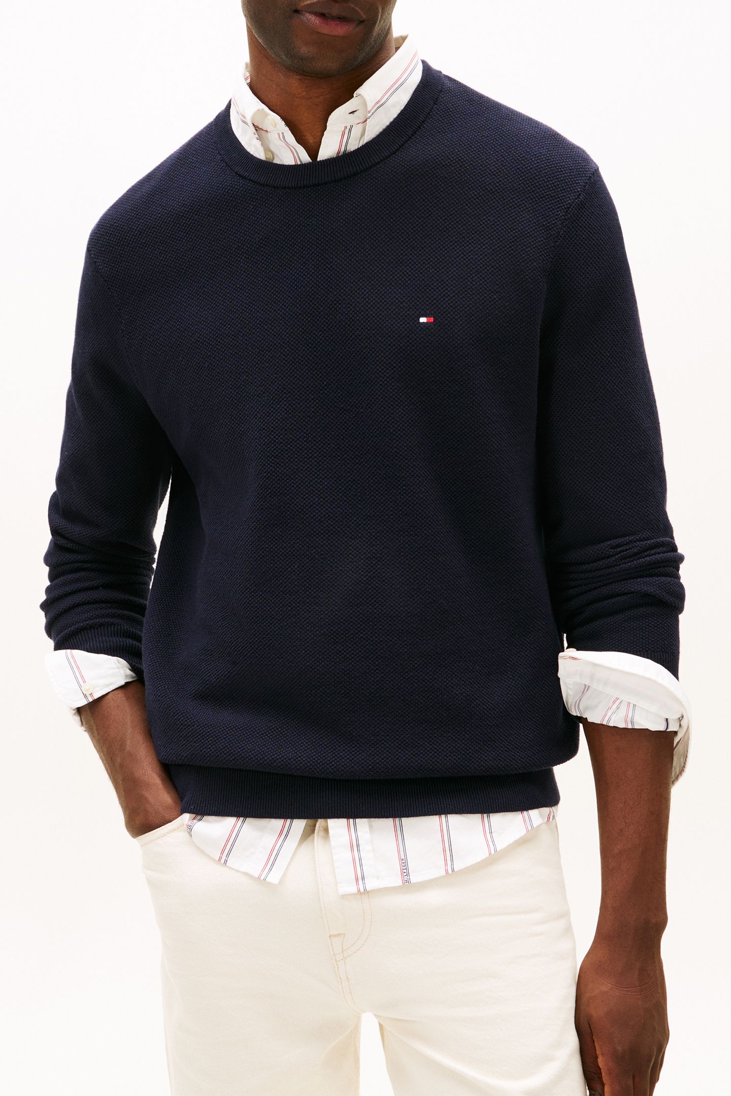 ESSENTIAL STRUCTURE SWEATER NAVY BLUE 1