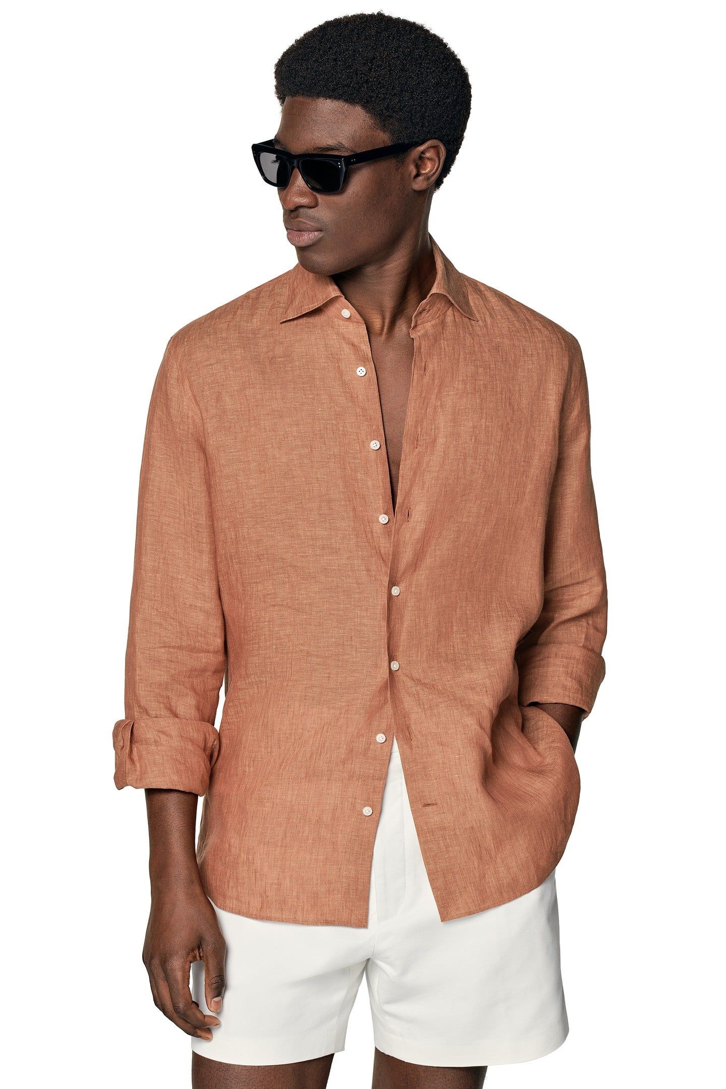 PURE LINEN RUST ORANGE 1