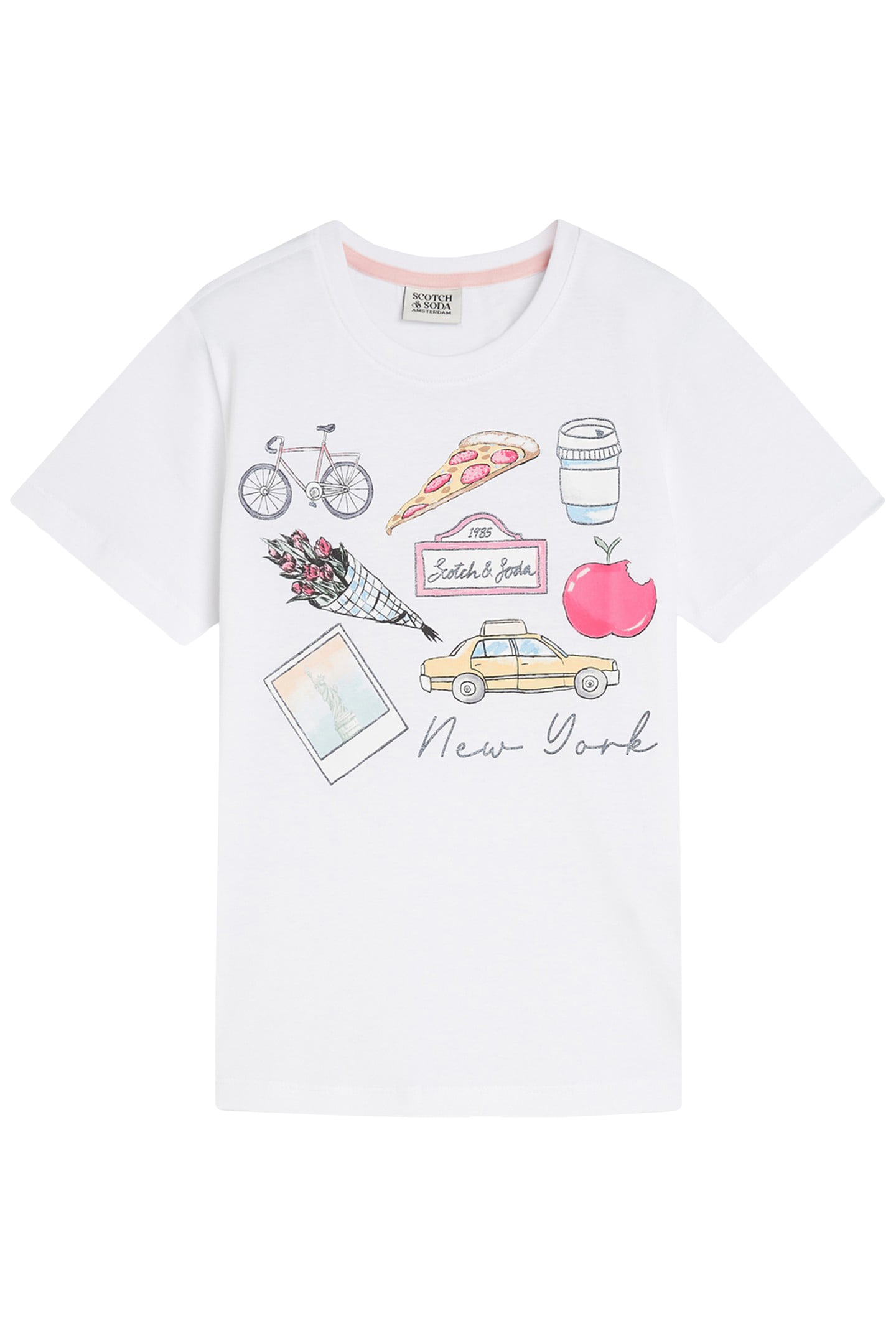 GIRLS NEW YORK GRAPHIC TEE WHITE TRADITIONAL 1