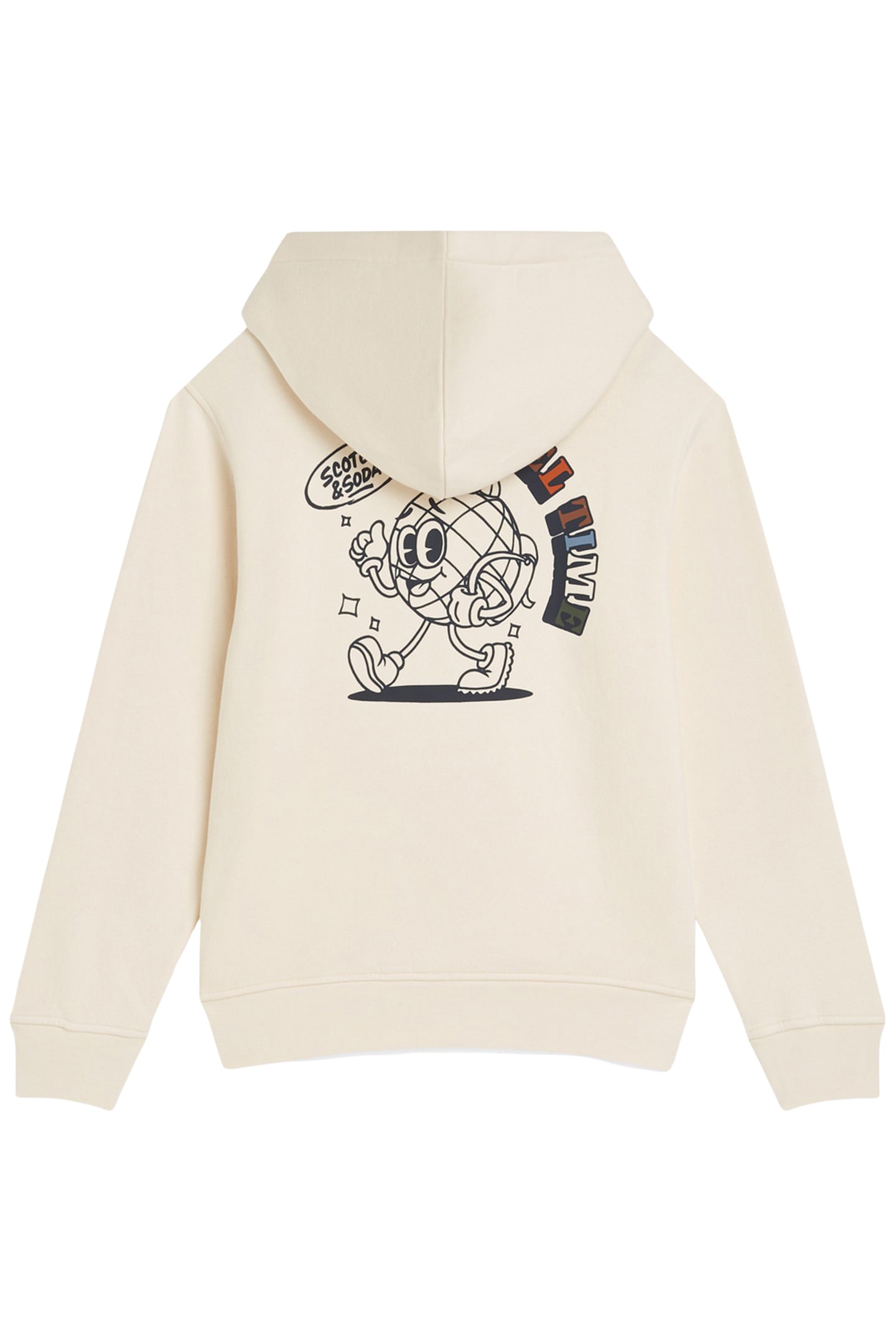 BOYS ZIP UP FLEECE HOODIE NATURAL 2