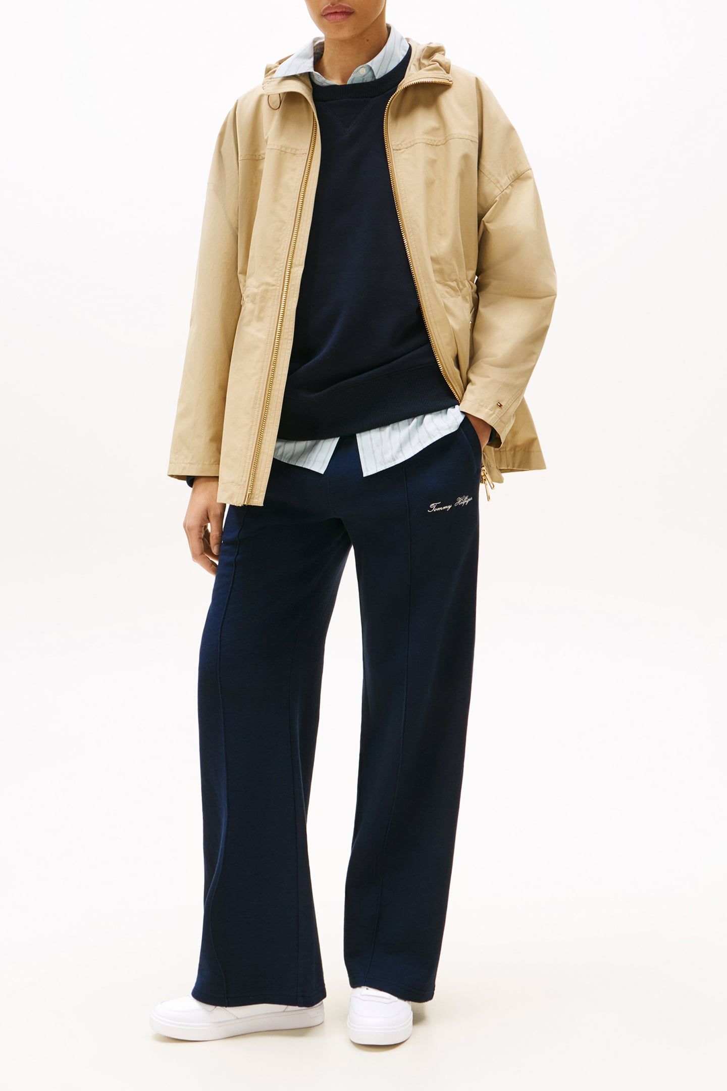 ESSENTIAL ELEVATED COURT SNEAKERS WHITE/GOLD 1