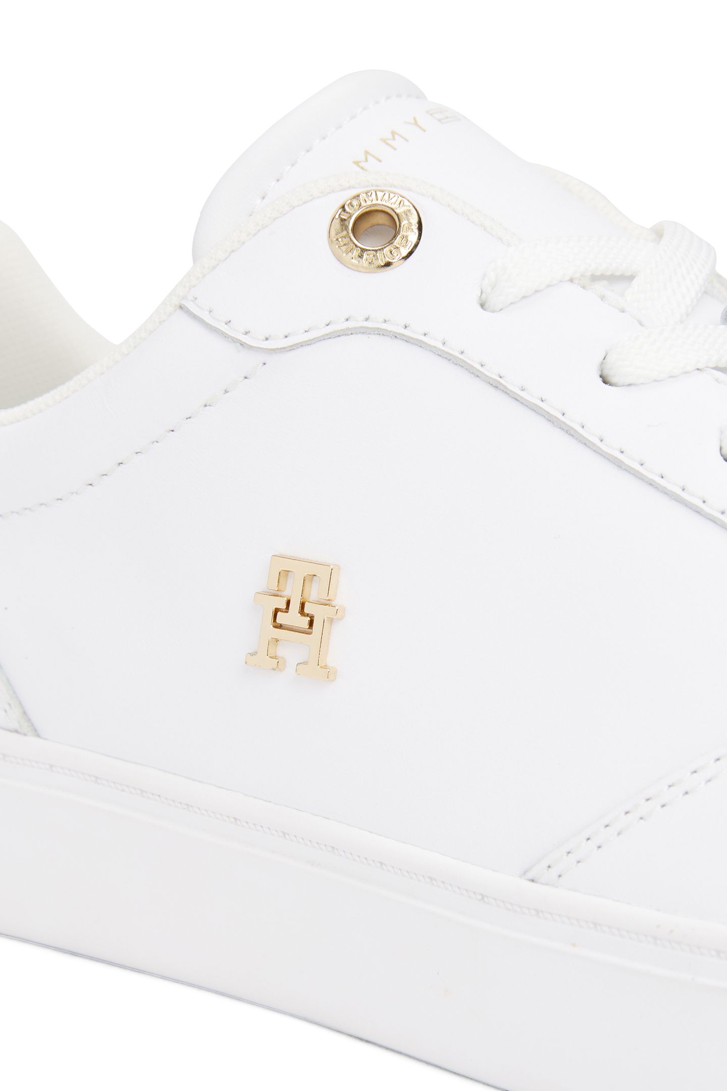 ESSENTIAL ELEVATED COURT SNEAKERS WHITE/GOLD 6