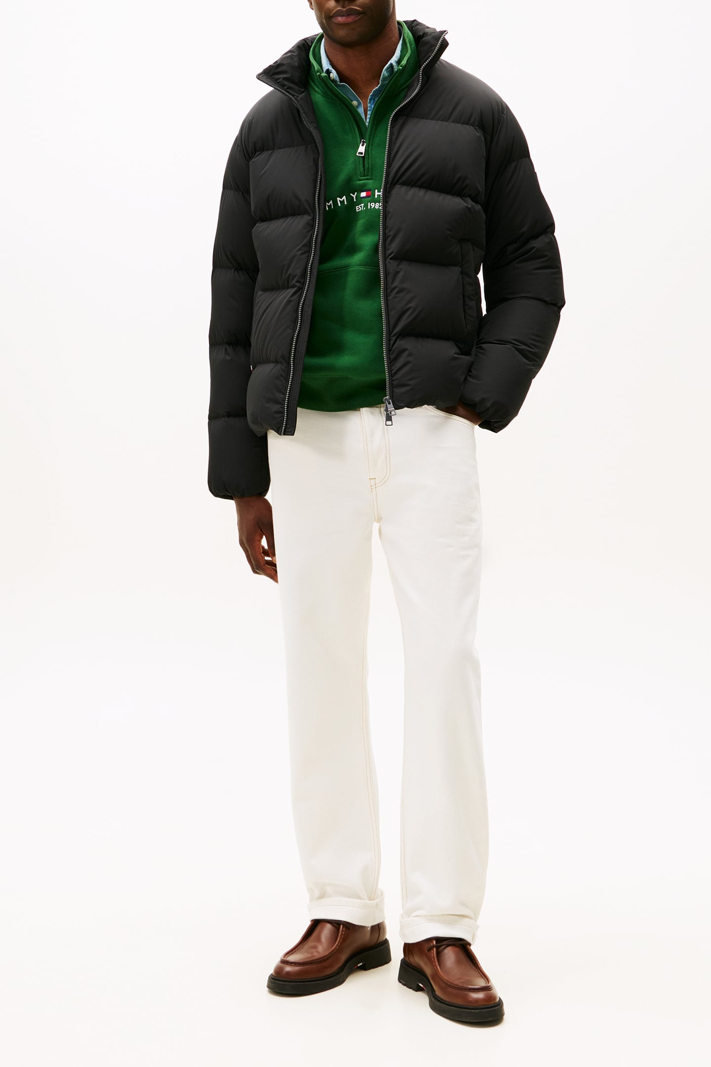 DOWN STAND PUFFER JACKET BLACK 1