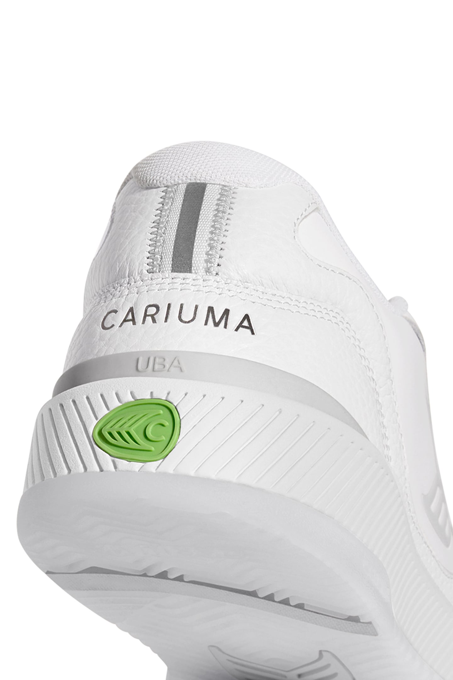 UBA PEBBLED LEATHER WHITE ICE LOGO 5