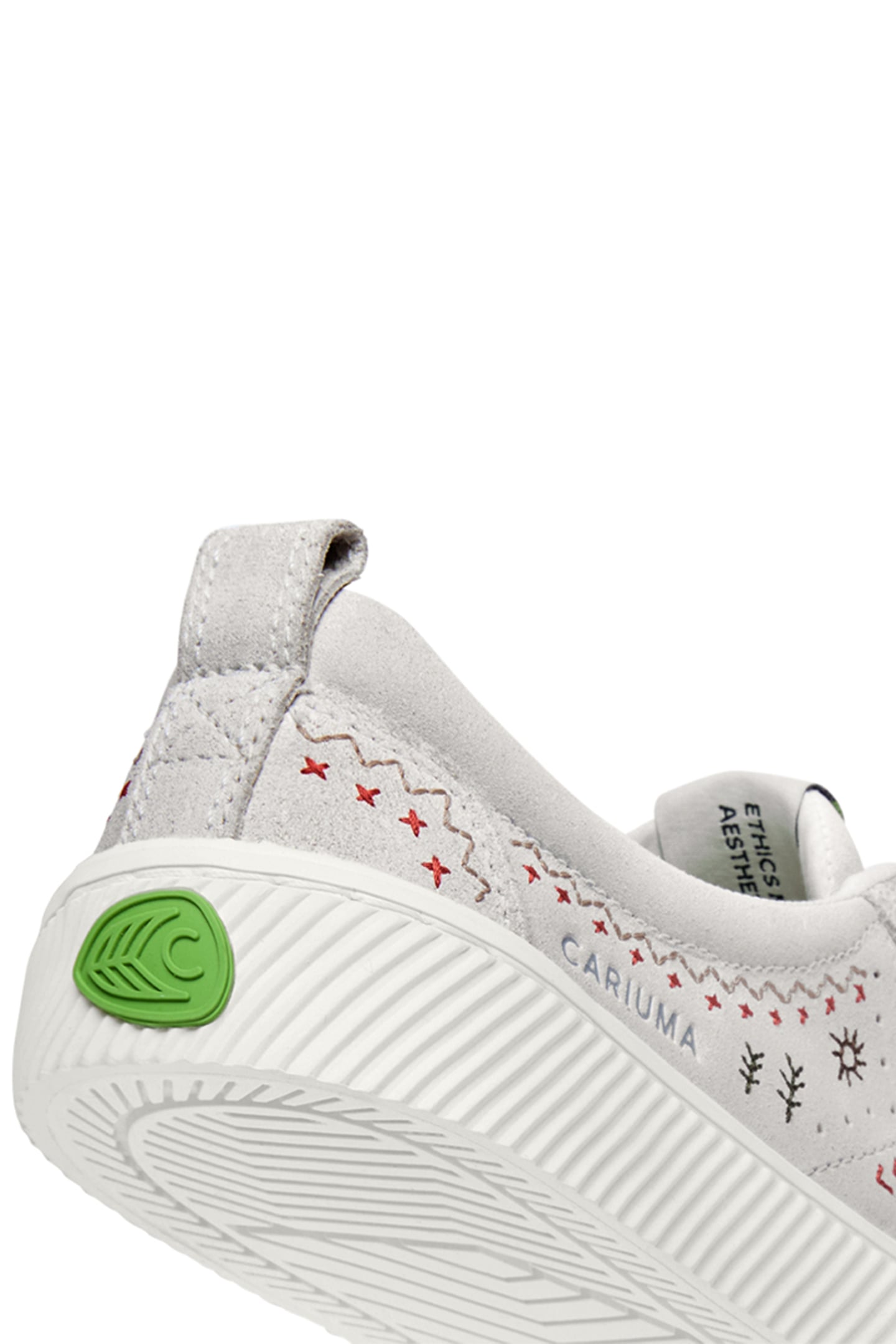 OCA SUEDE SMOKE WHITE EMBROIDERED 4