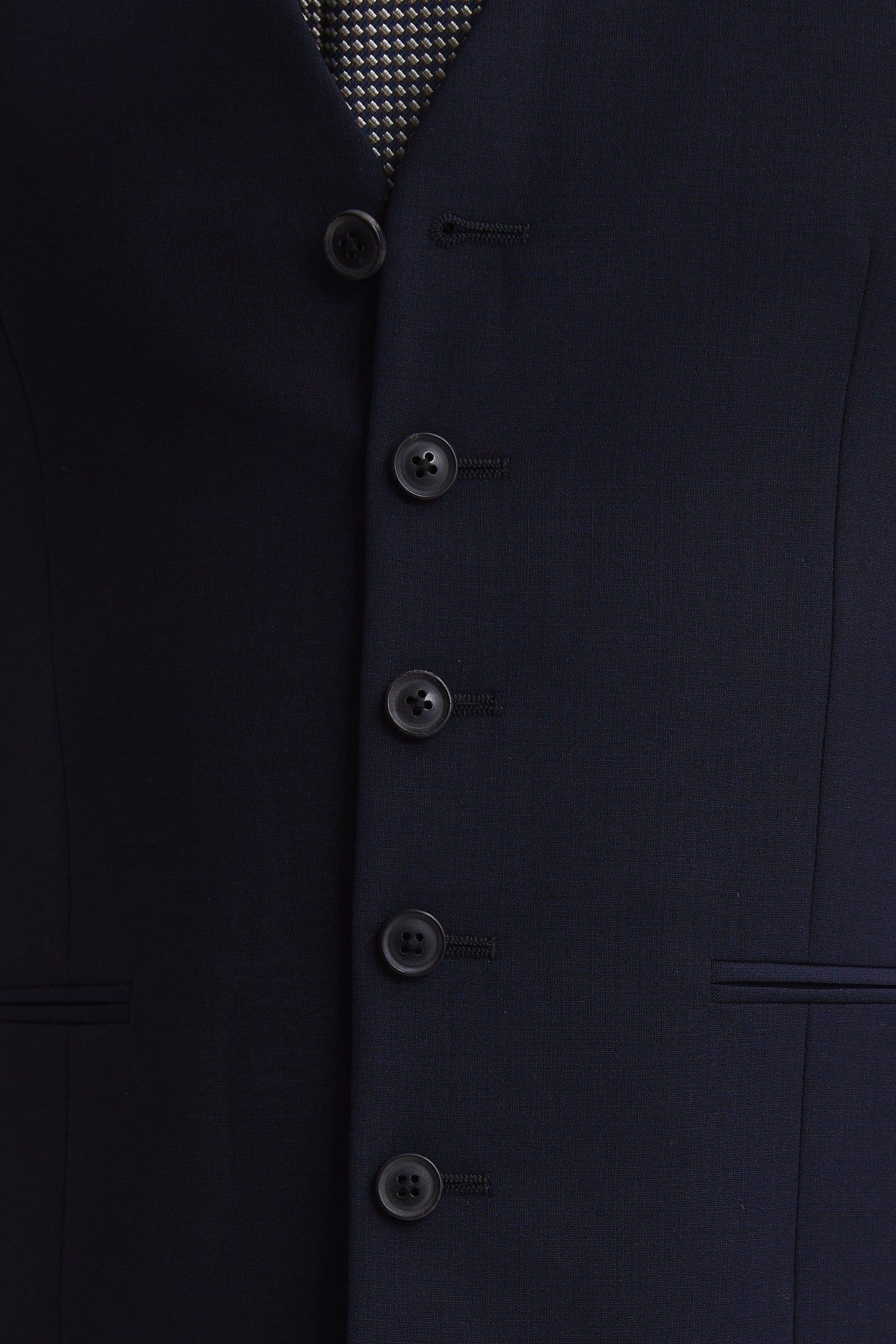 TRAVEL PLAIN WEAVE MODERN WAISTCOAT NAVY 10