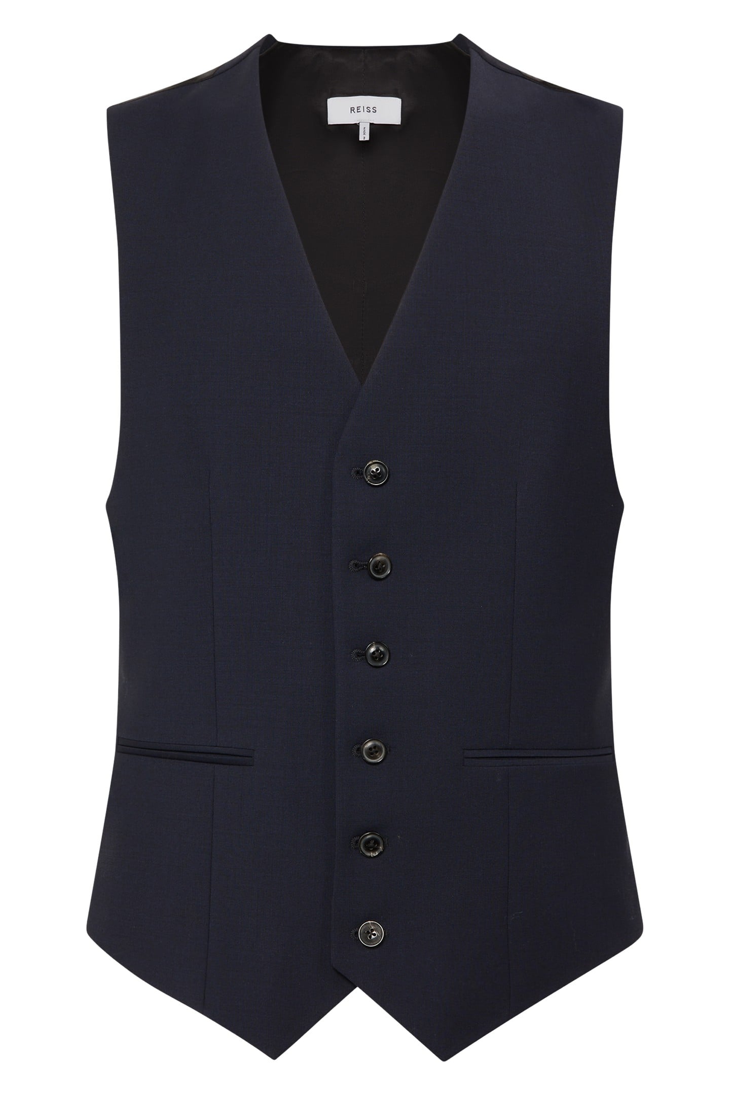 TRAVEL PLAIN WEAVE MODERN WAISTCOAT NAVY 8
