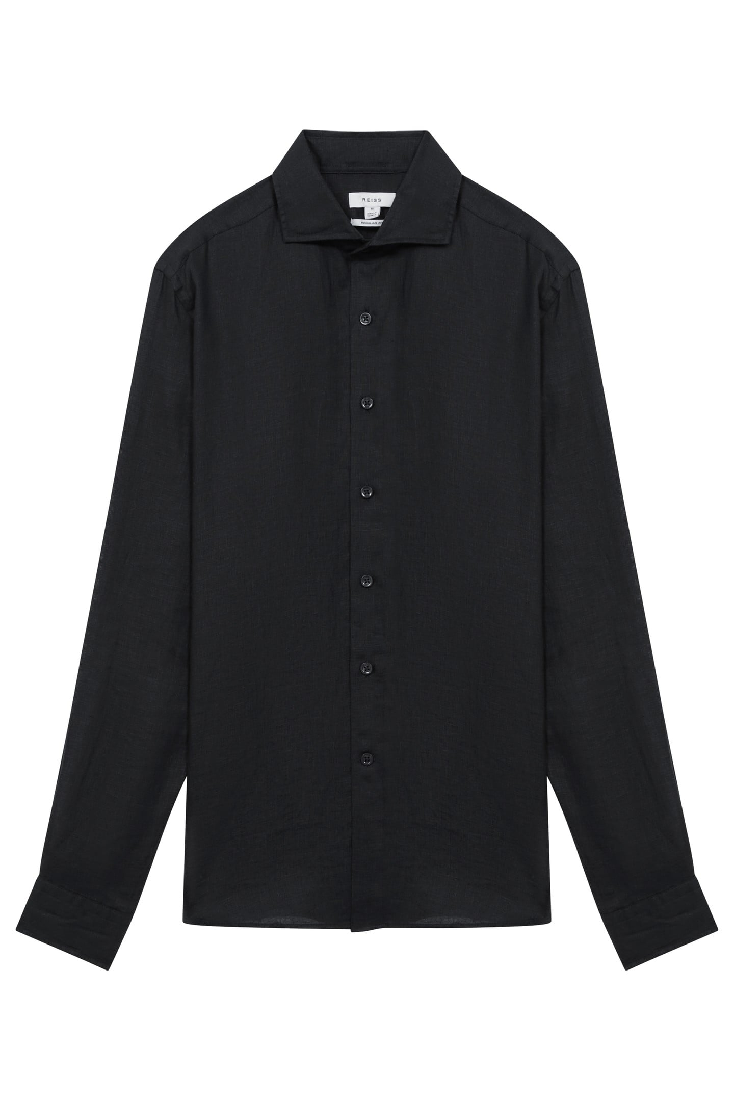 LONGSLEEVE LINEN SHIRT BLACK 8