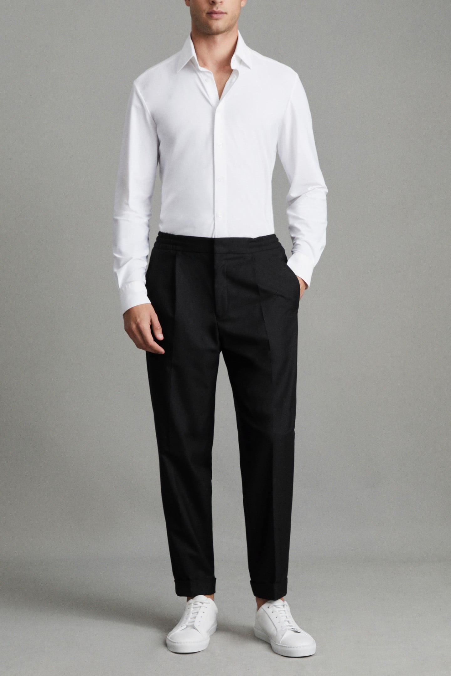 PLEATED RELAXED TROUSER BLACK 1