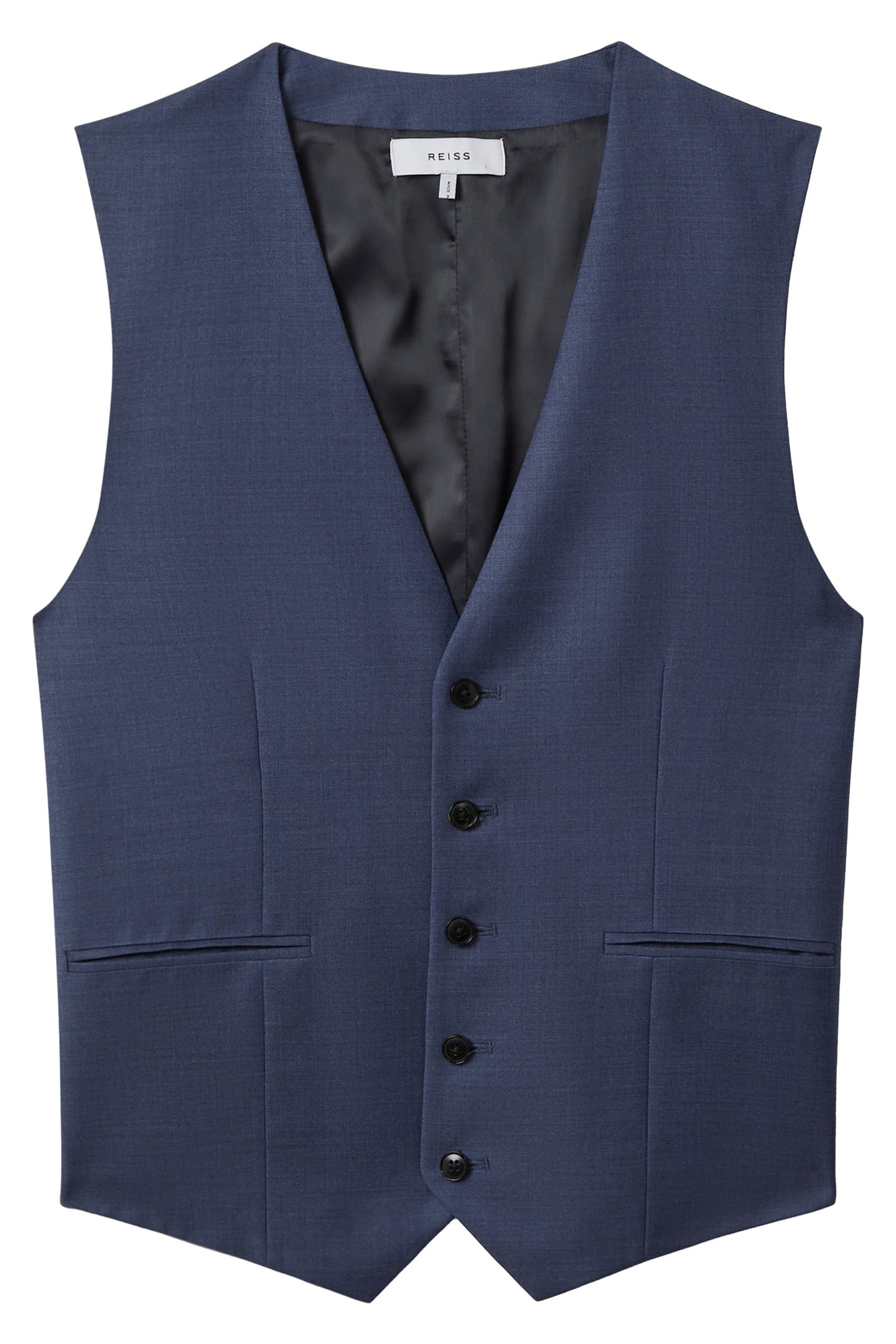 PLAIN WOOL WAISTCOAT BRIGHT BLUE 4